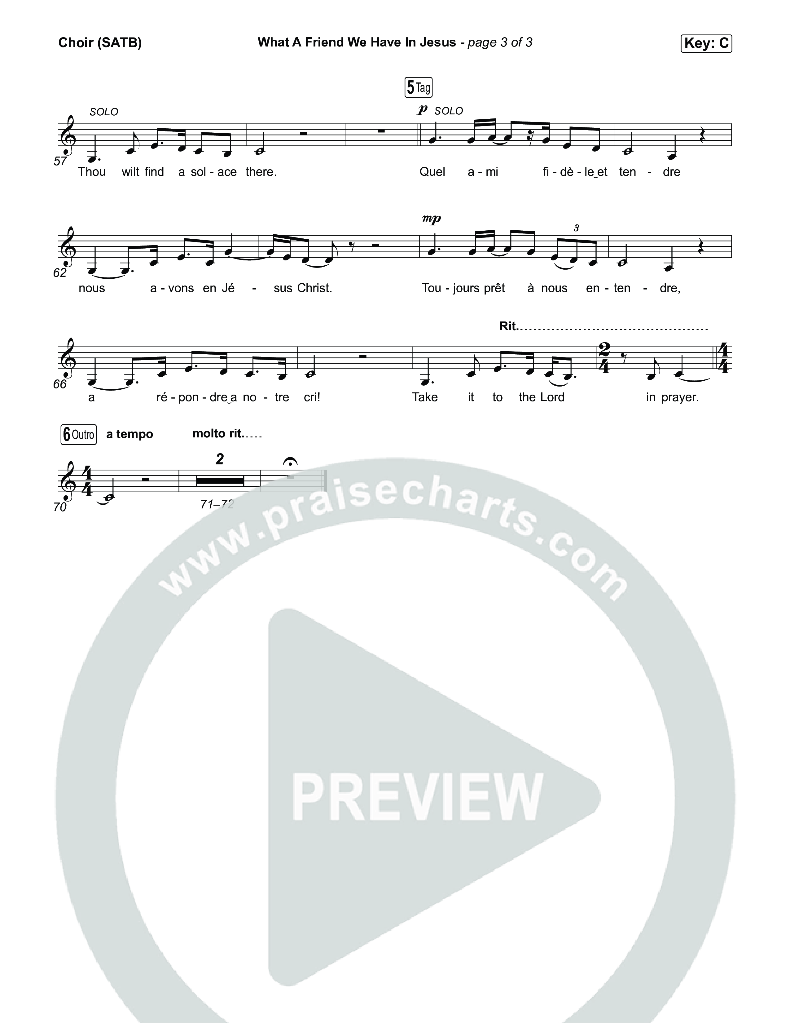 What A Friend We Have In Jesus Choir Sheet (SATB) (Keith & Kristyn Getty)