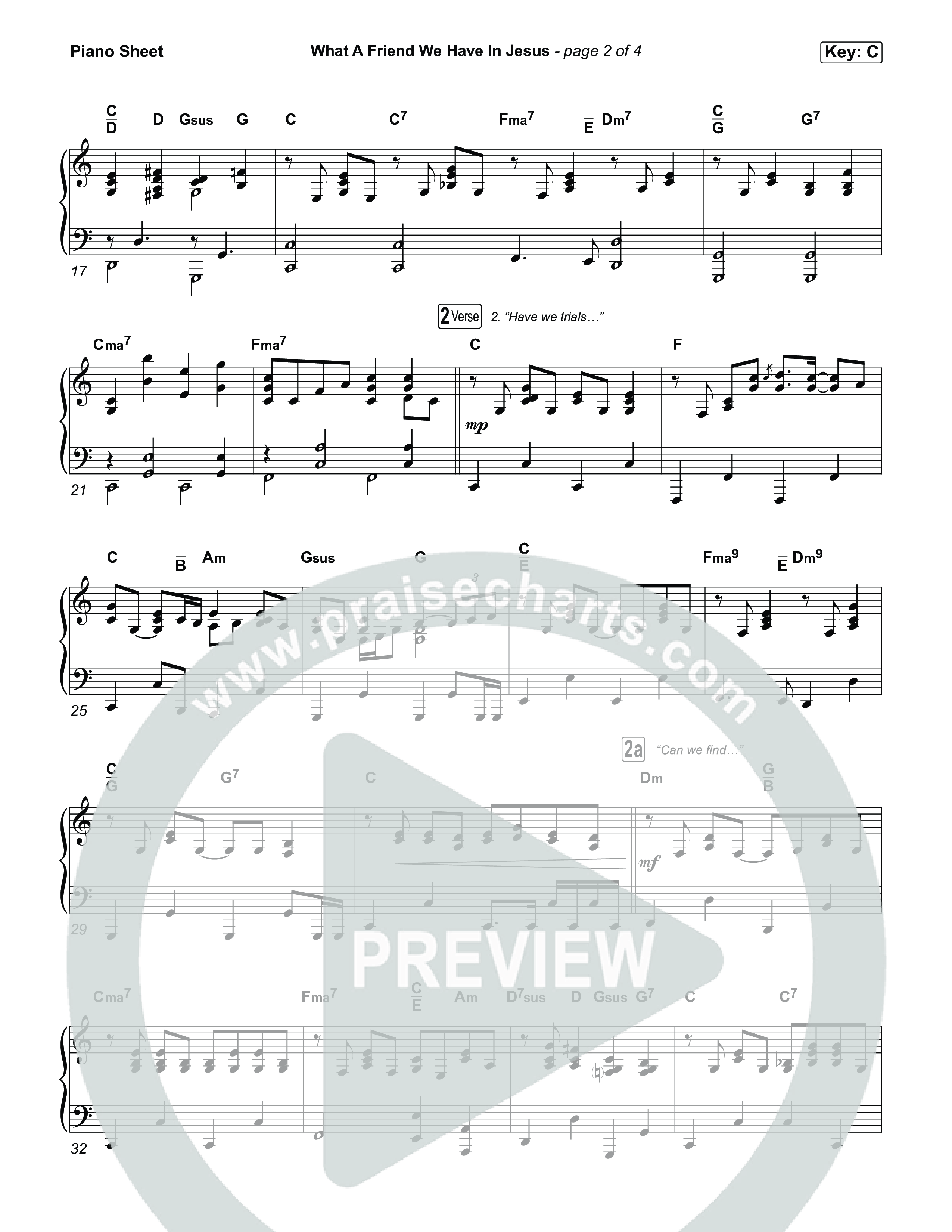 What A Friend We Have In Jesus Piano Sheet (Keith & Kristyn Getty)
