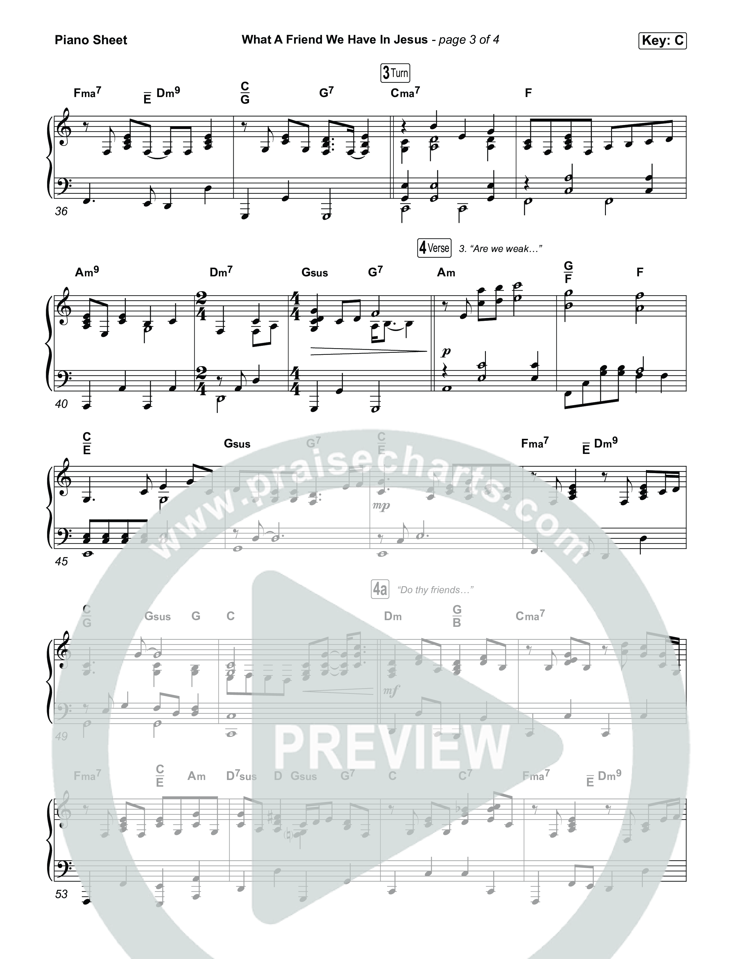 What A Friend We Have In Jesus Piano Sheet (Keith & Kristyn Getty)