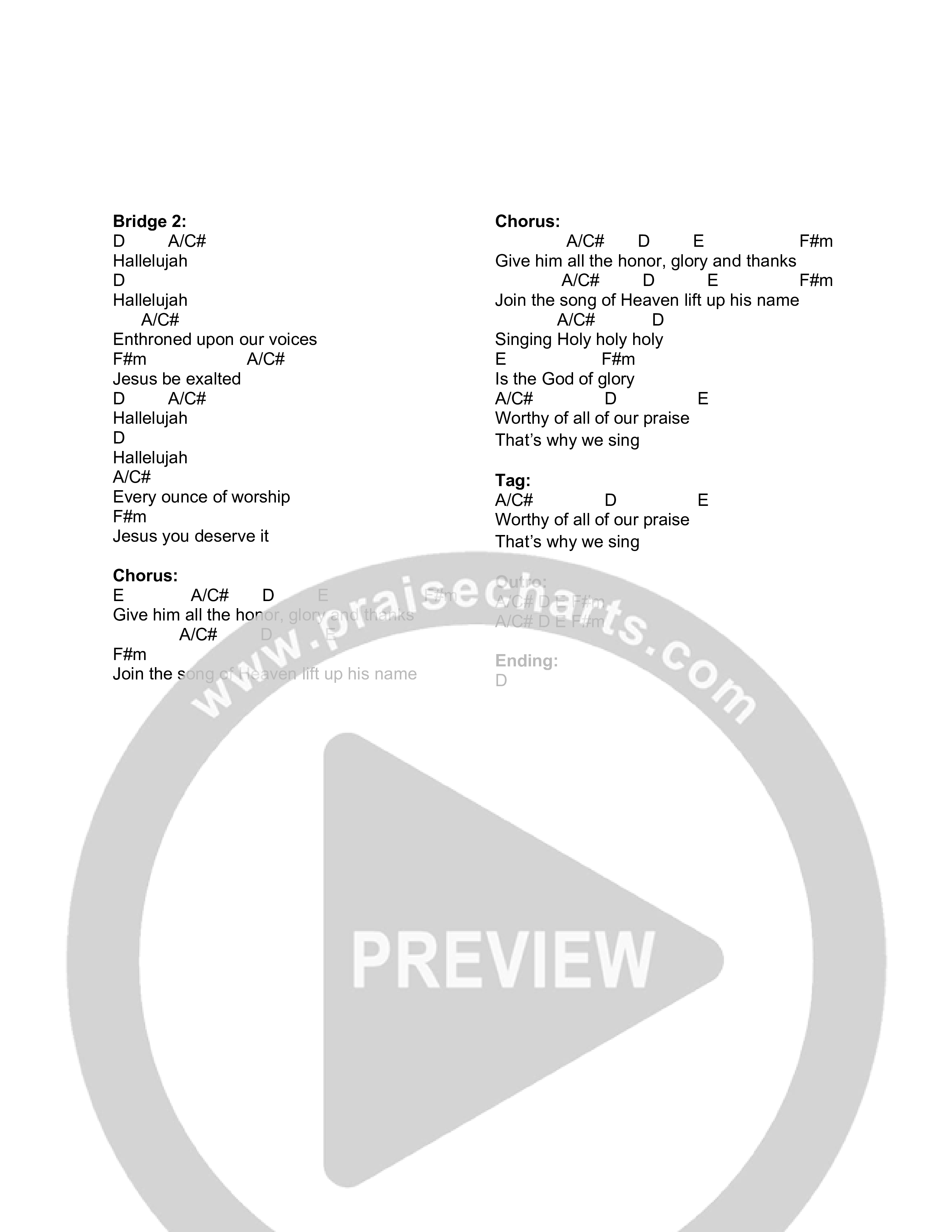 That's Why We Sing Chord Chart (Canyon Hills Worship)