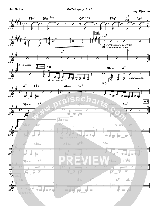 Go Tell Acoustic Guitar (Israel Houghton)