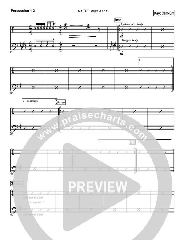 Go Tell Percussion (Israel Houghton)