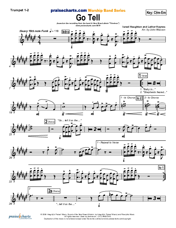 Go Tell Trumpet 1,2 (Israel Houghton)