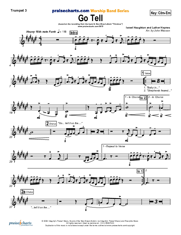 Go Tell Trumpet 3 (Israel Houghton)