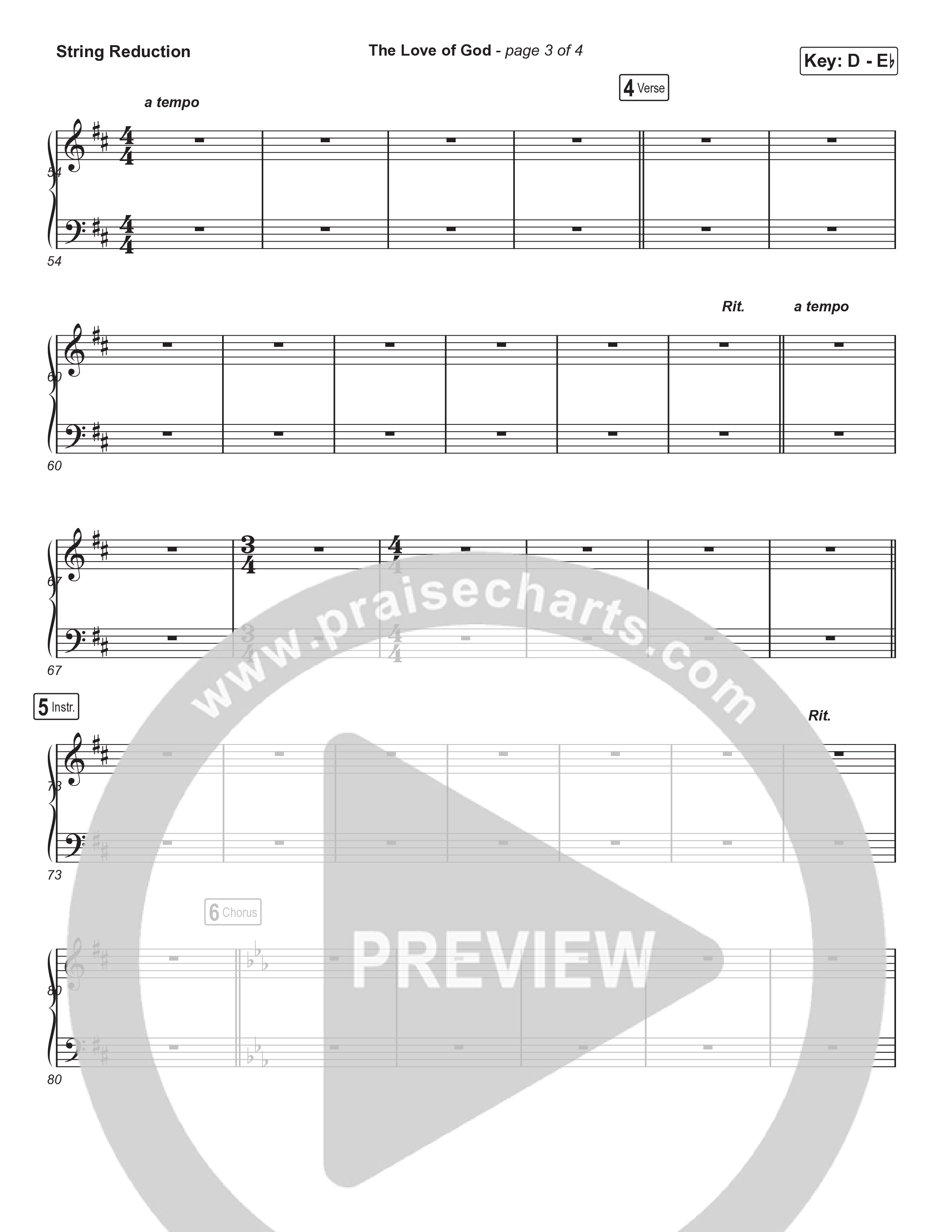 The Love Of God (Choral Anthem) String Reduction (Brad Henderson)