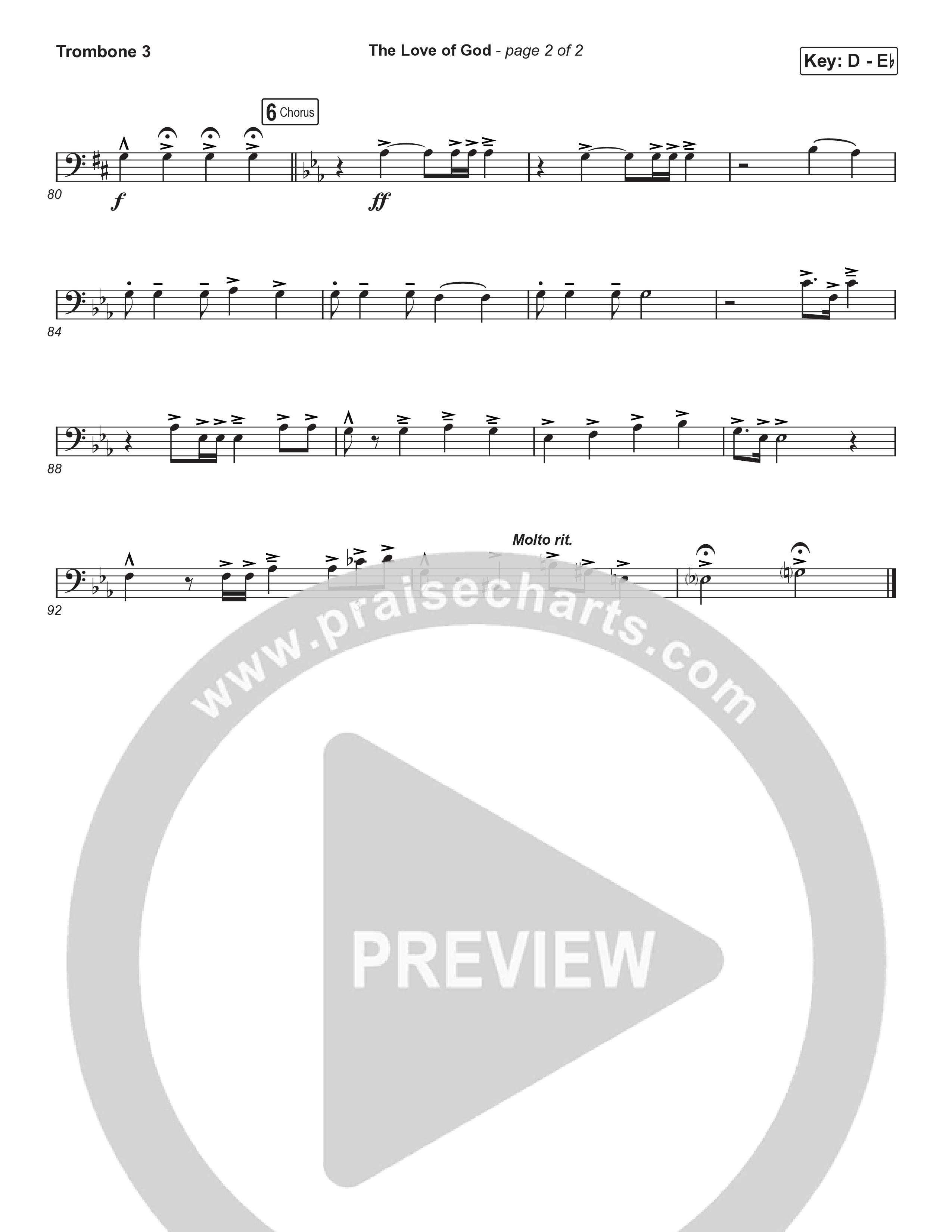 The Love Of God (Choral Anthem) Trombone 3 (Brad Henderson)