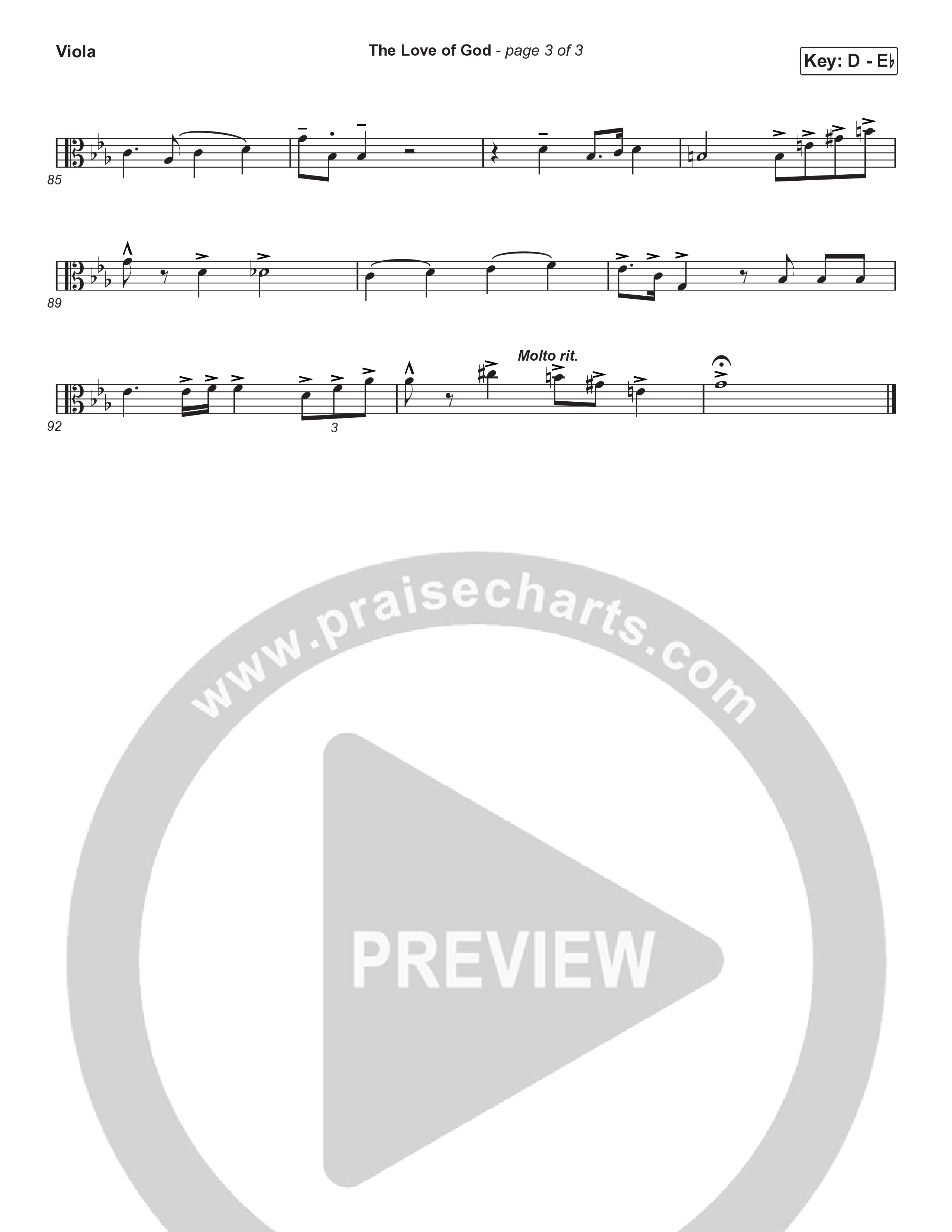 The Love Of God (Choral Anthem) Viola (Brad Henderson)