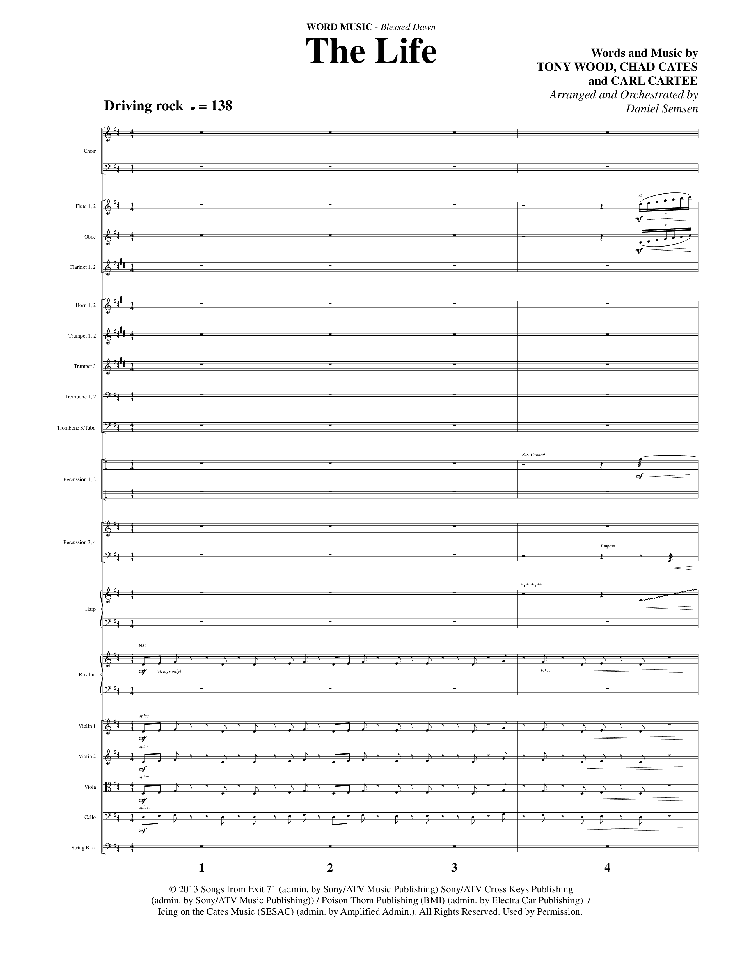 Blessed Dawn (10 Song Choral Collection) Orchestrations (SATB) (Arr. Daniel Semsen)