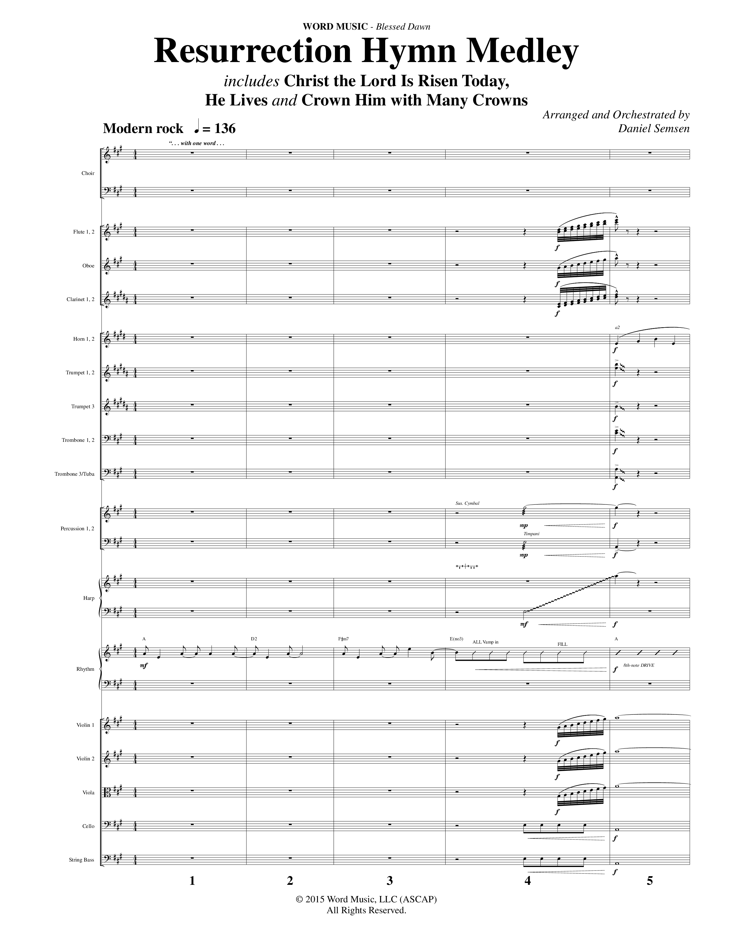 Blessed Dawn (10 Song Choral Collection) Song 2 (Orchestration) (Arr. Daniel Semsen)