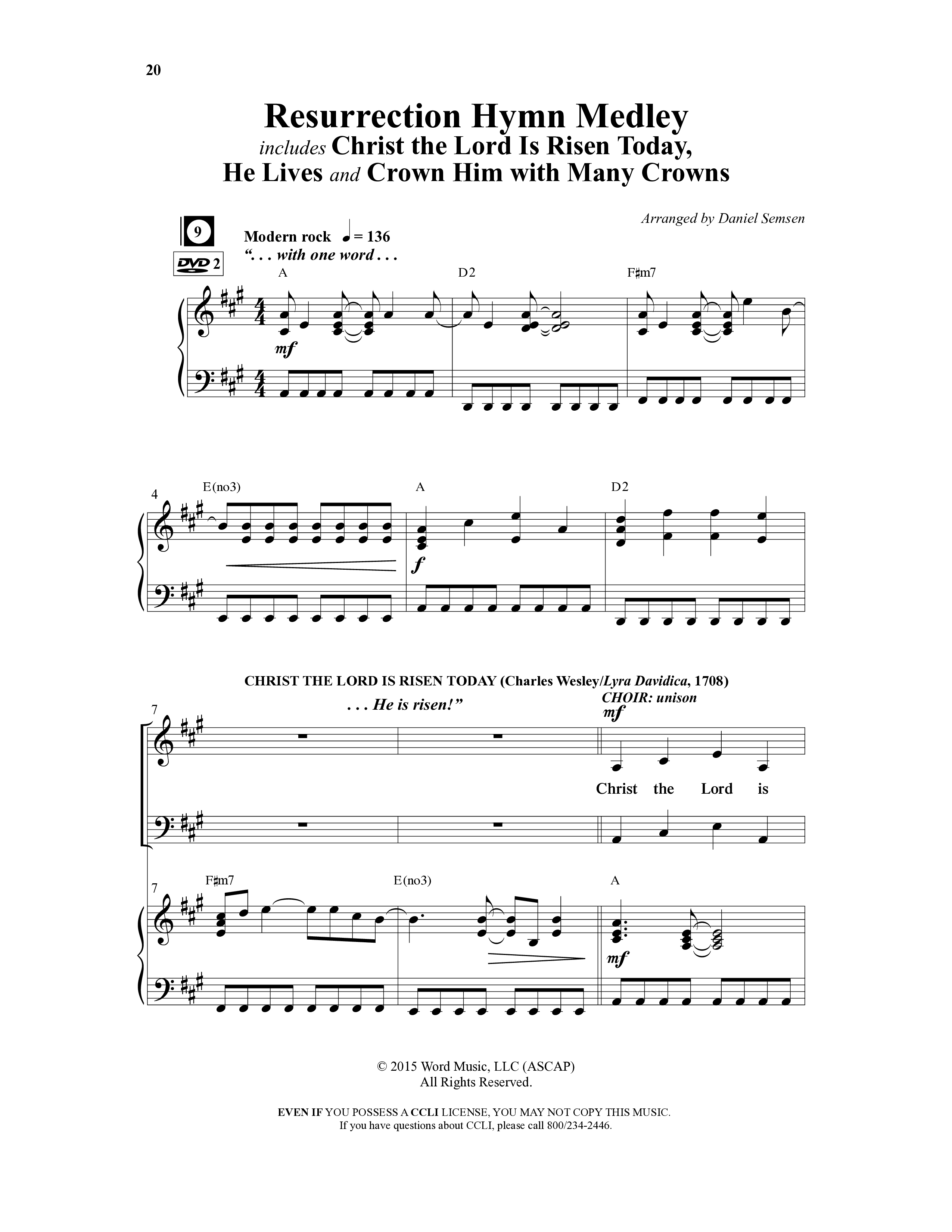 Blessed Dawn (10 Song Choral Collection) Song 2 (Piano SATB) (Arr. Daniel Semsen)