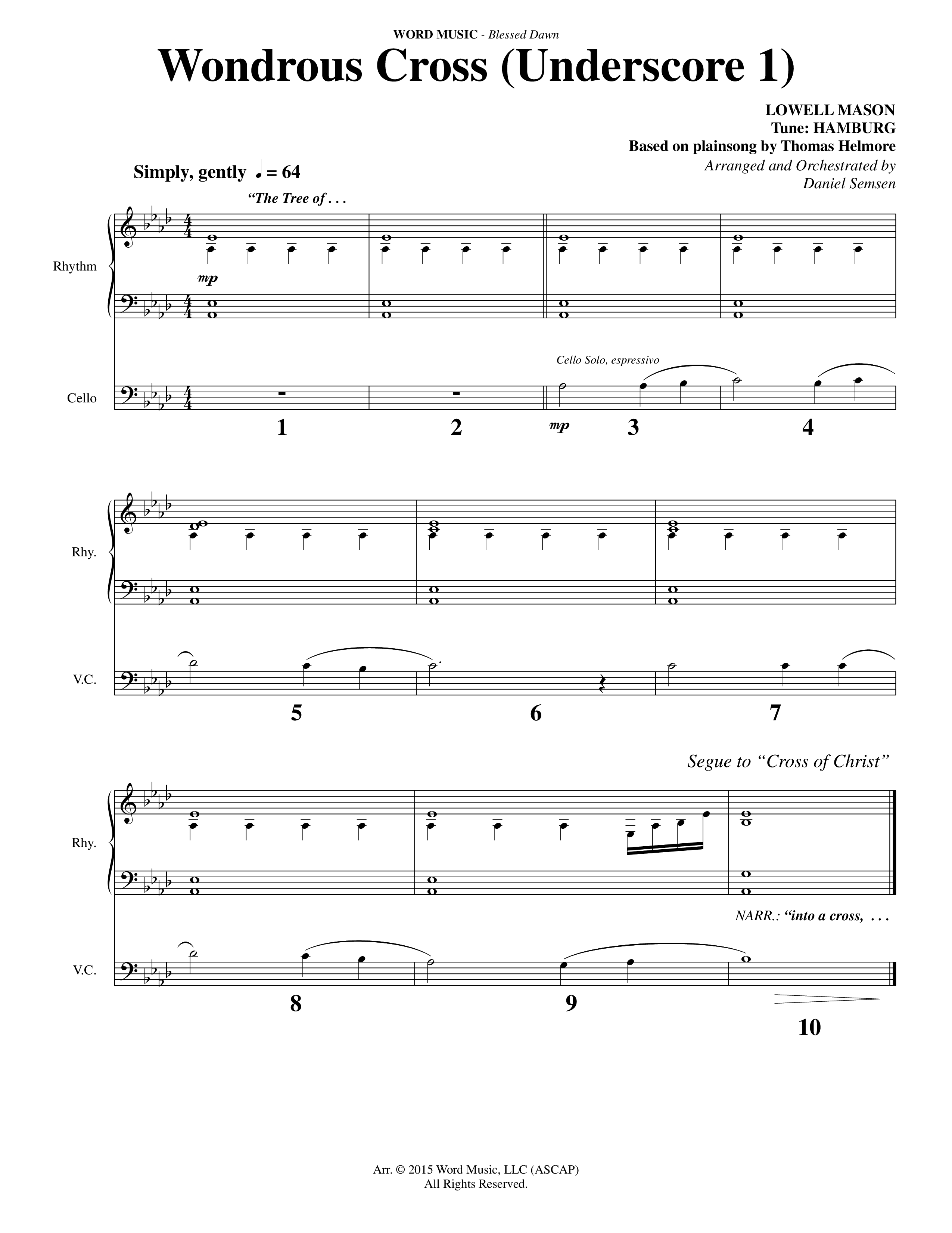 Blessed Dawn (10 Song Choral Collection) Song 3 (Orchestration) (Arr. Daniel Semsen)