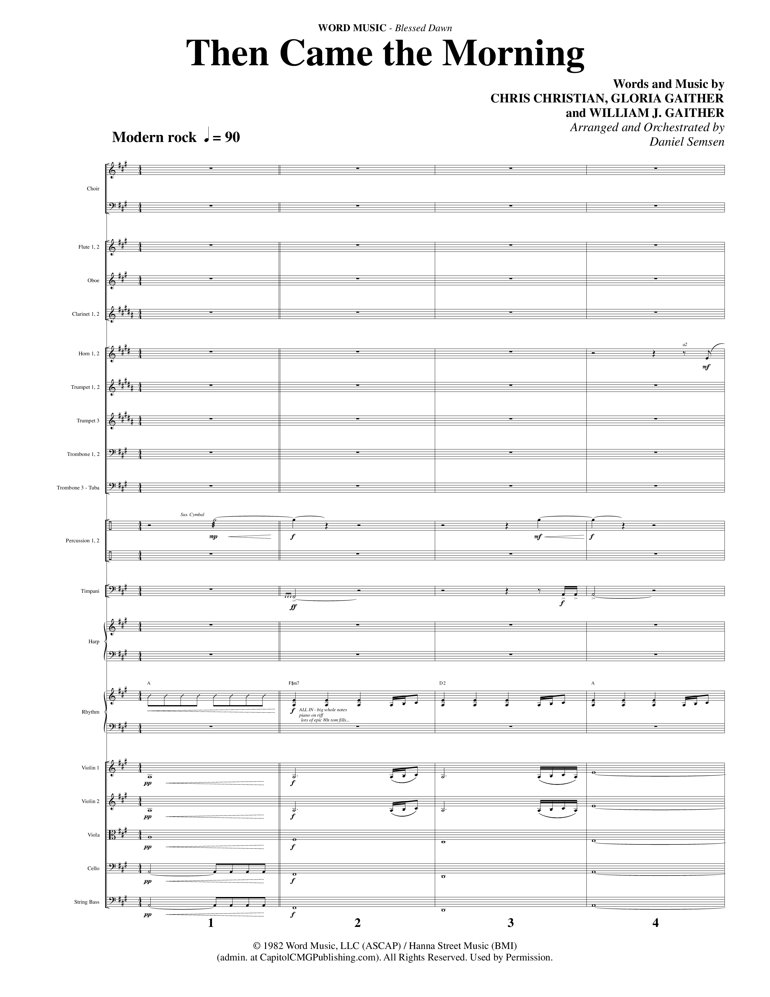 Blessed Dawn (10 Song Choral Collection) Song 7 (Orchestration) (Arr. Daniel Semsen)