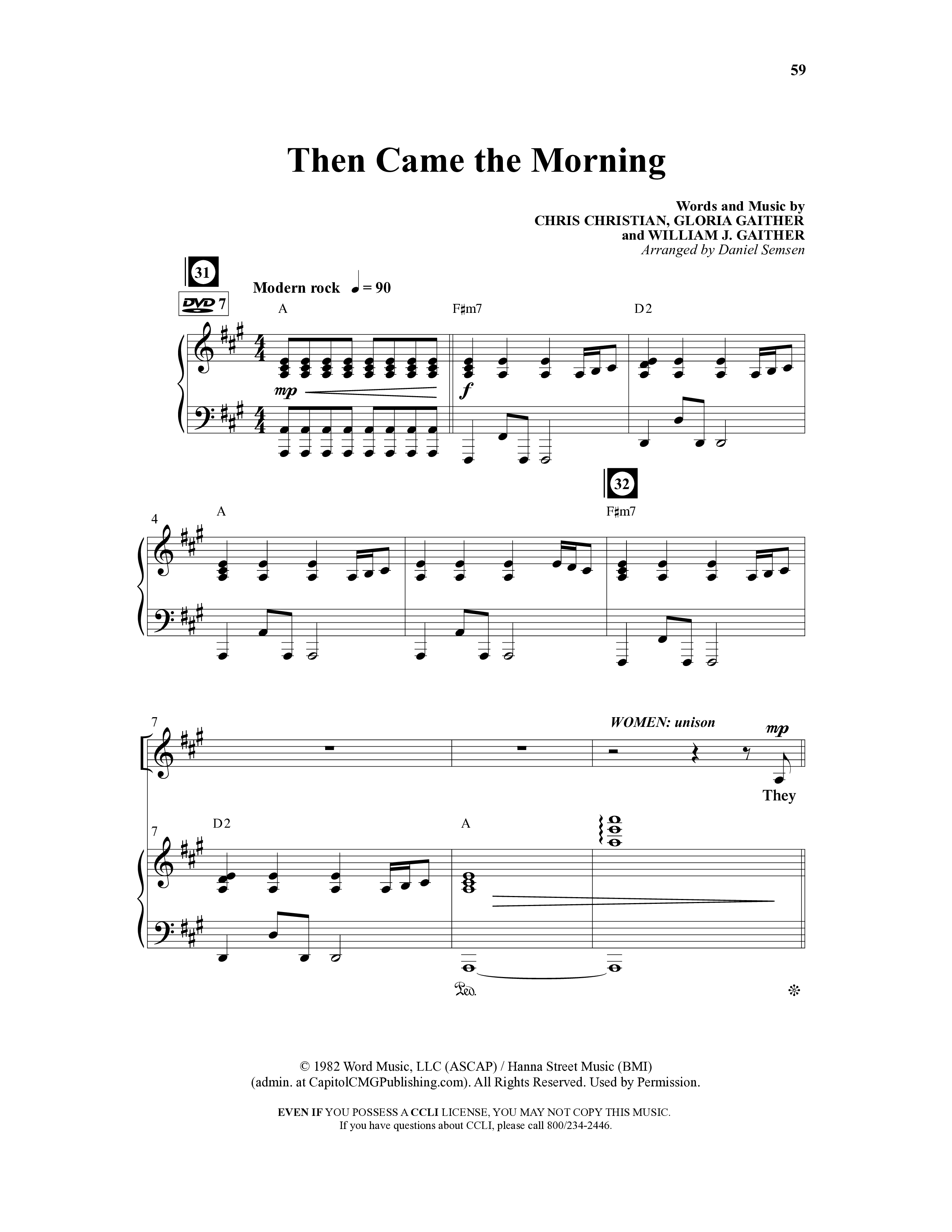 Blessed Dawn (10 Song Choral Collection) Song 7 (Piano SATB) (Arr. Daniel Semsen)