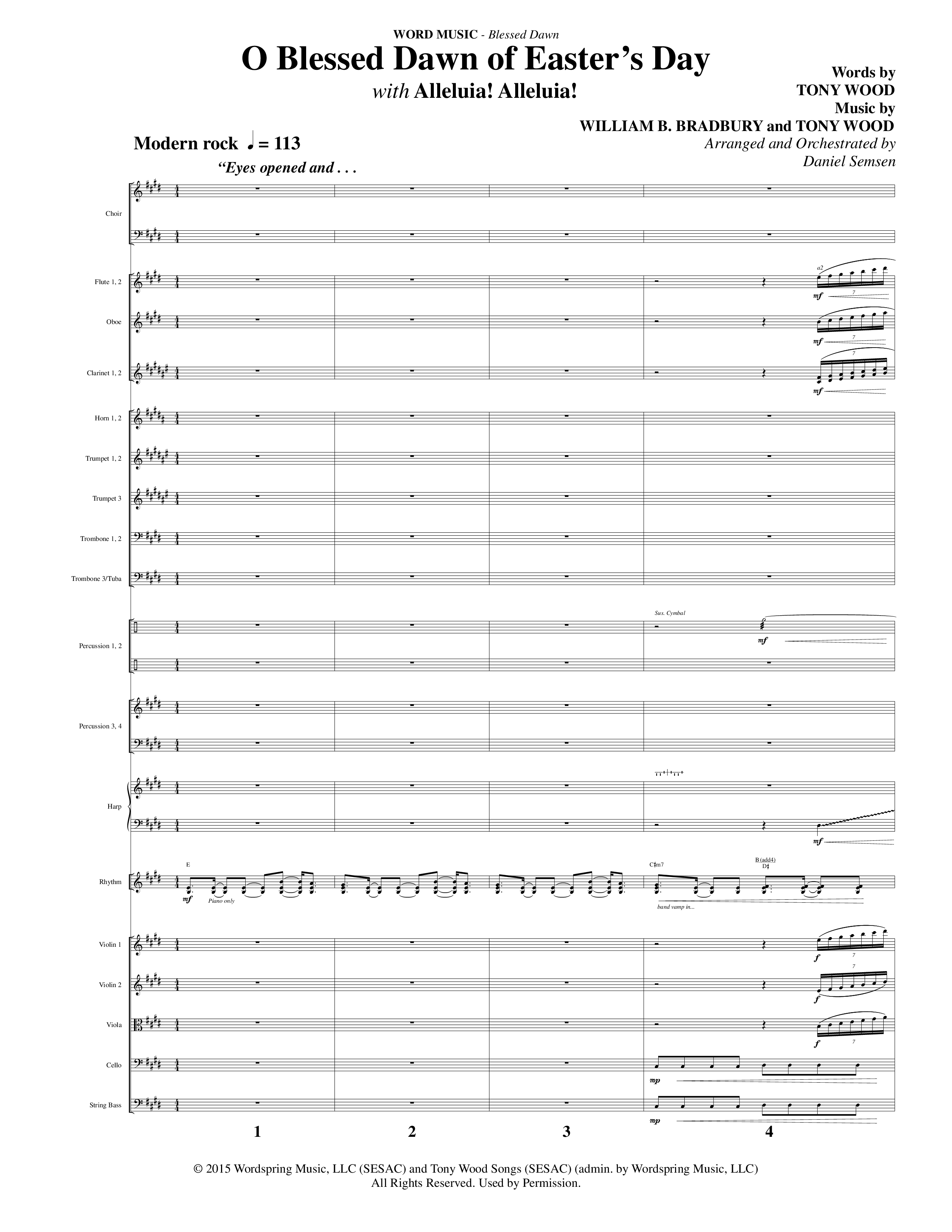 Blessed Dawn (10 Song Choral Collection) Song 8 (Orchestration) (Arr. Daniel Semsen)