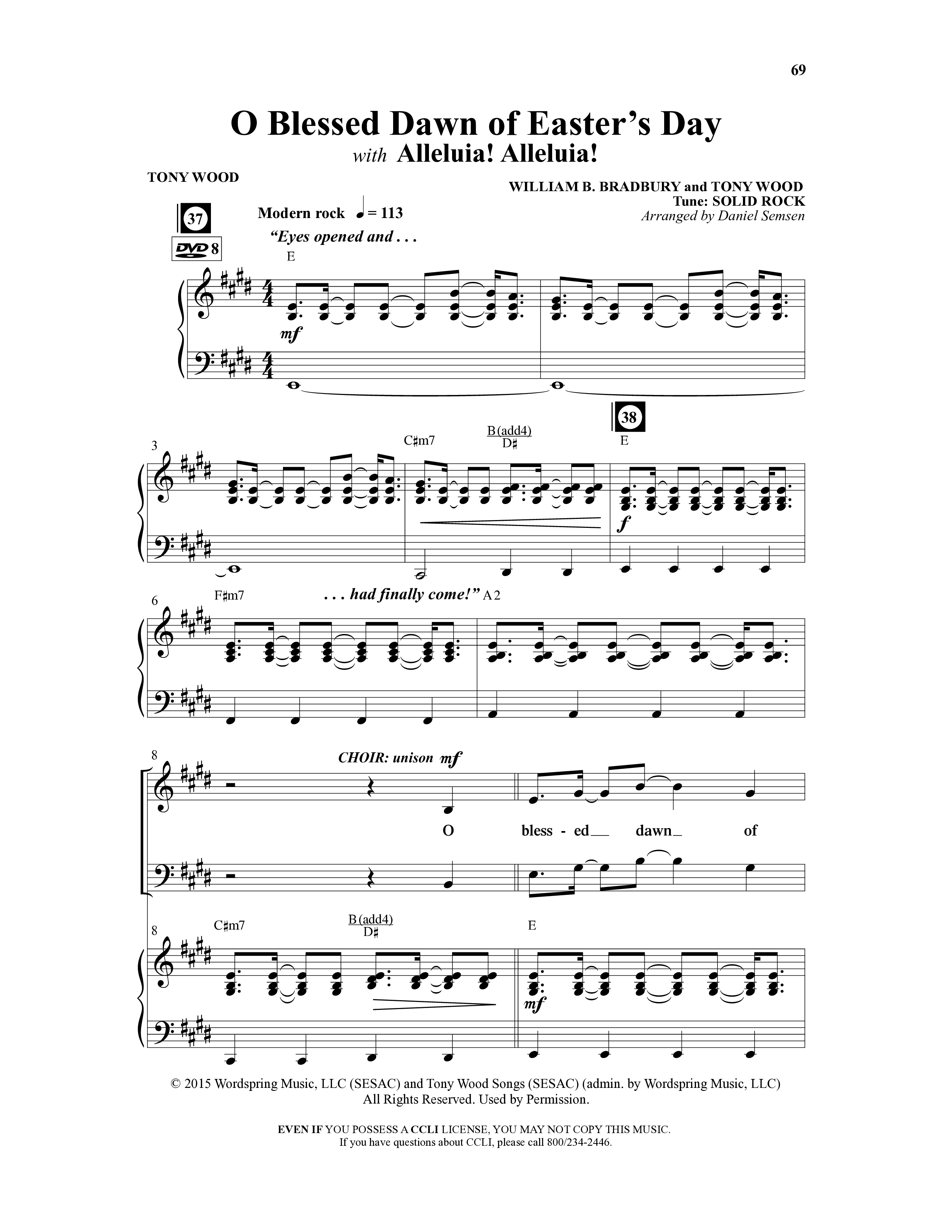 Blessed Dawn (10 Song Choral Collection) Song 8 (Piano SATB) (Arr. Daniel Semsen)