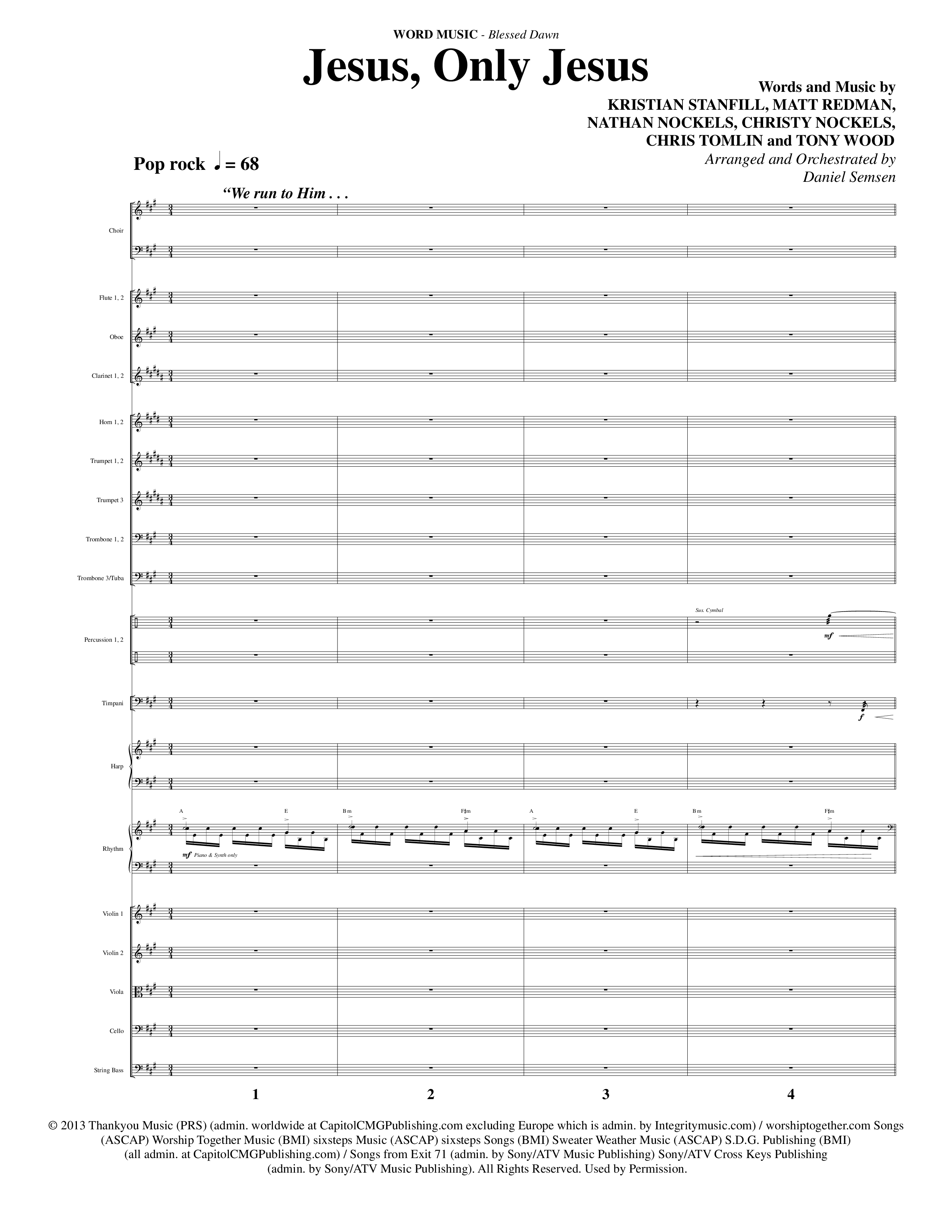 Blessed Dawn (10 Song Choral Collection) Song 9 (Orchestration) (Arr. Daniel Semsen)
