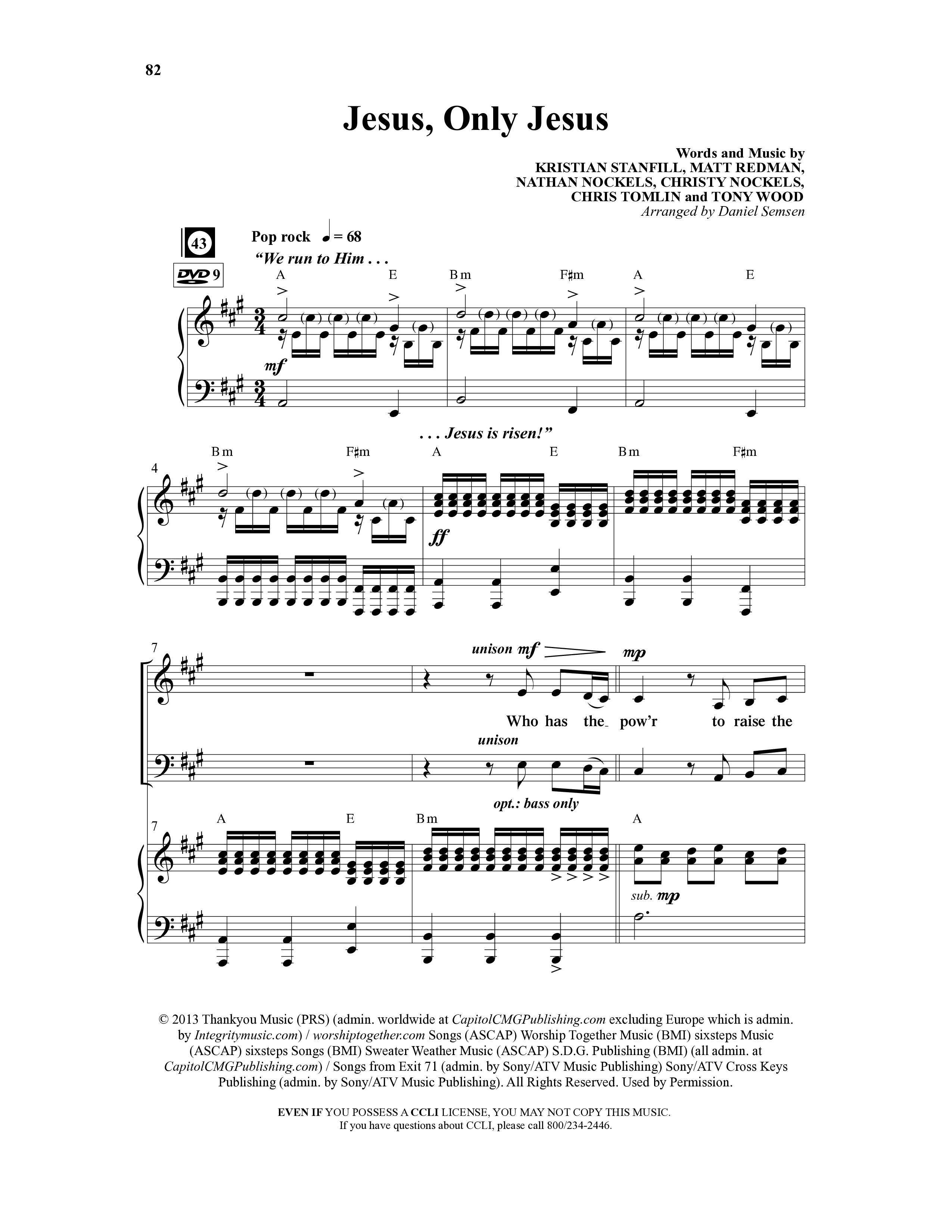 Blessed Dawn (10 Song Choral Collection) Song 9 (Piano SATB) (Arr. Daniel Semsen)