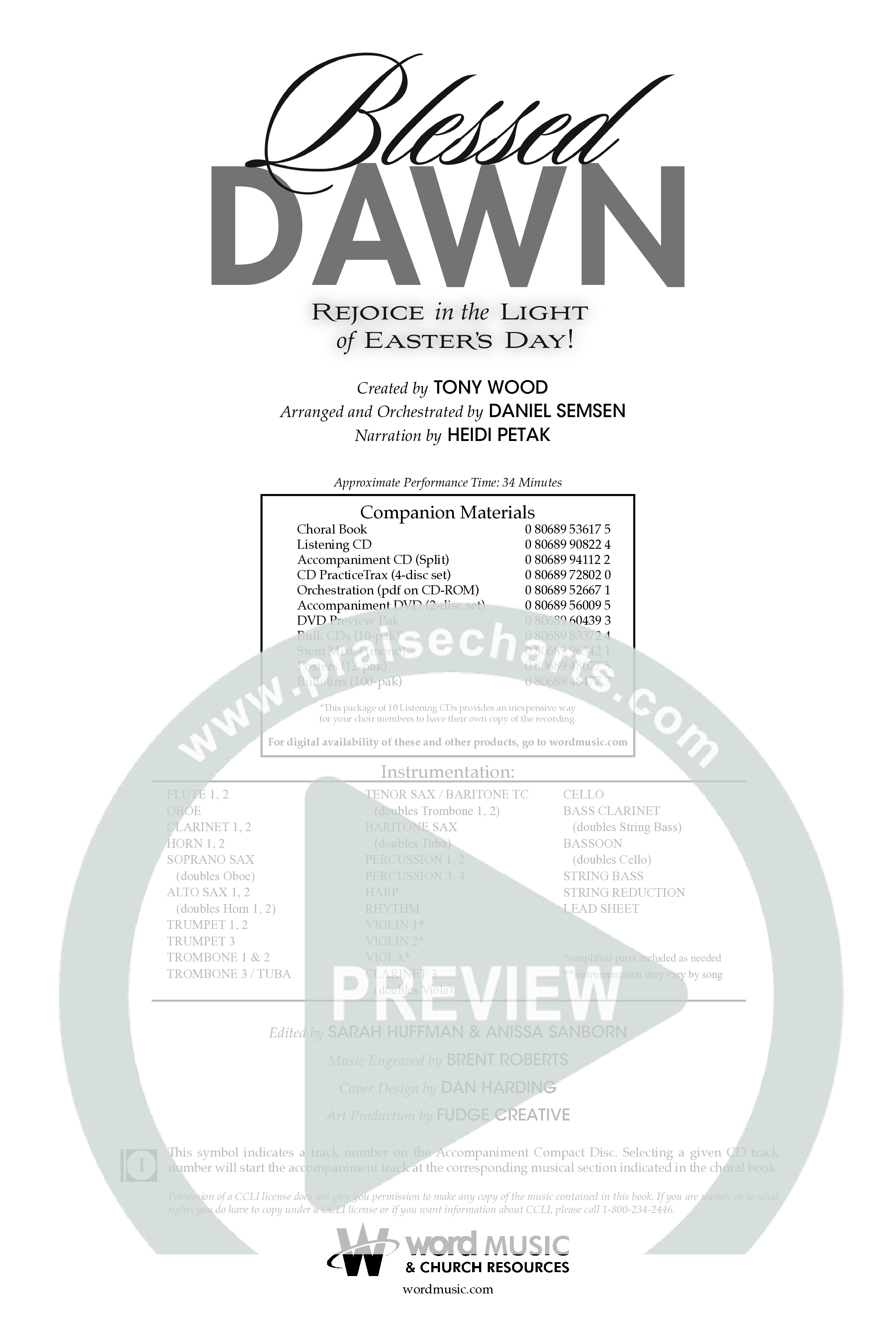 Blessed Dawn (10 Song Choral Collection) Choral Book (Arr. Daniel Semsen)