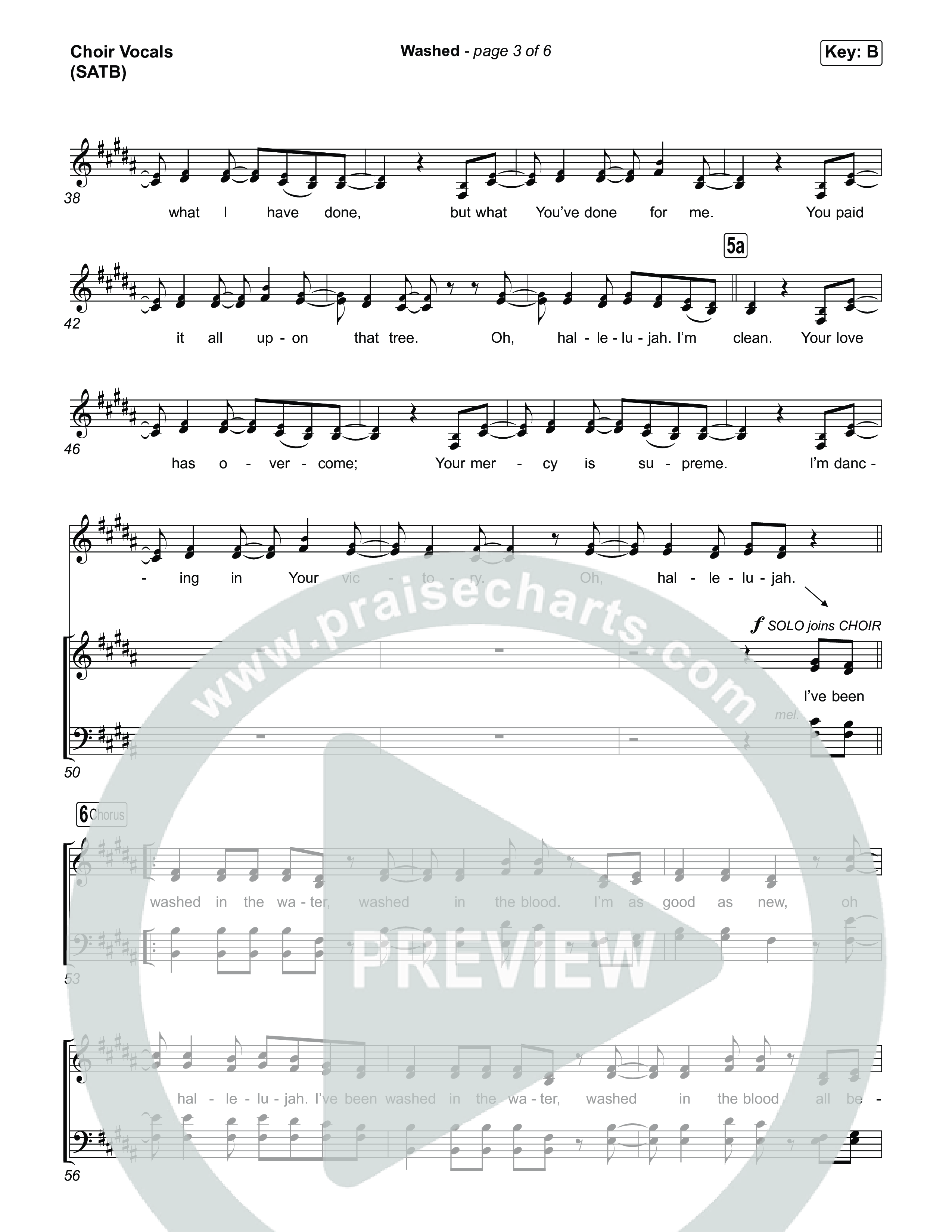 Washed (Choral Anthem SATB) Choir Sheet (SATB) (ELEVATION RHYTHM / Arr. Luke Gambill)