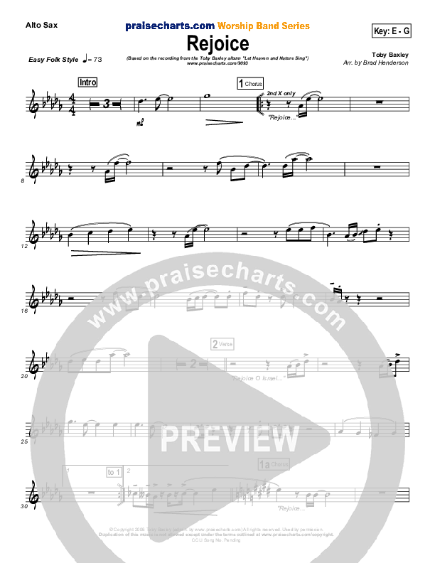 Rejoice Alto Sax ()