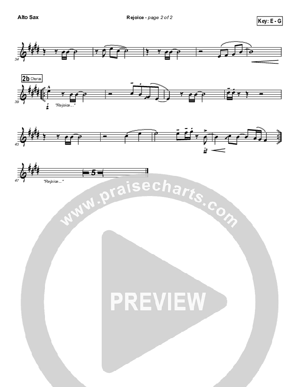 Rejoice Alto Sax ()