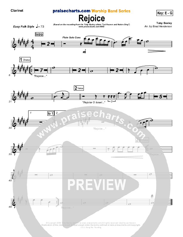 Rejoice Clarinet ()