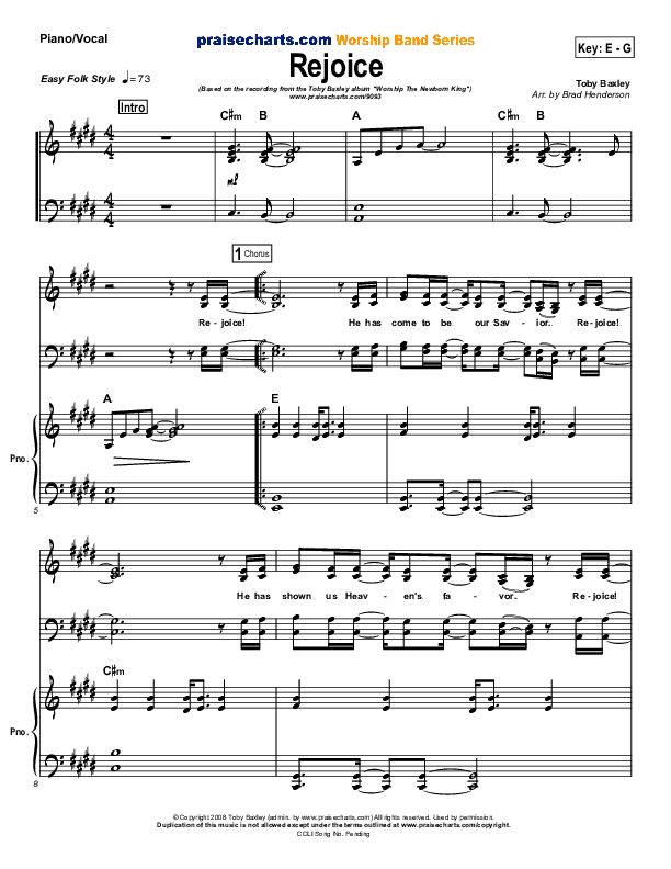 Rejoice Piano/Vocal ()