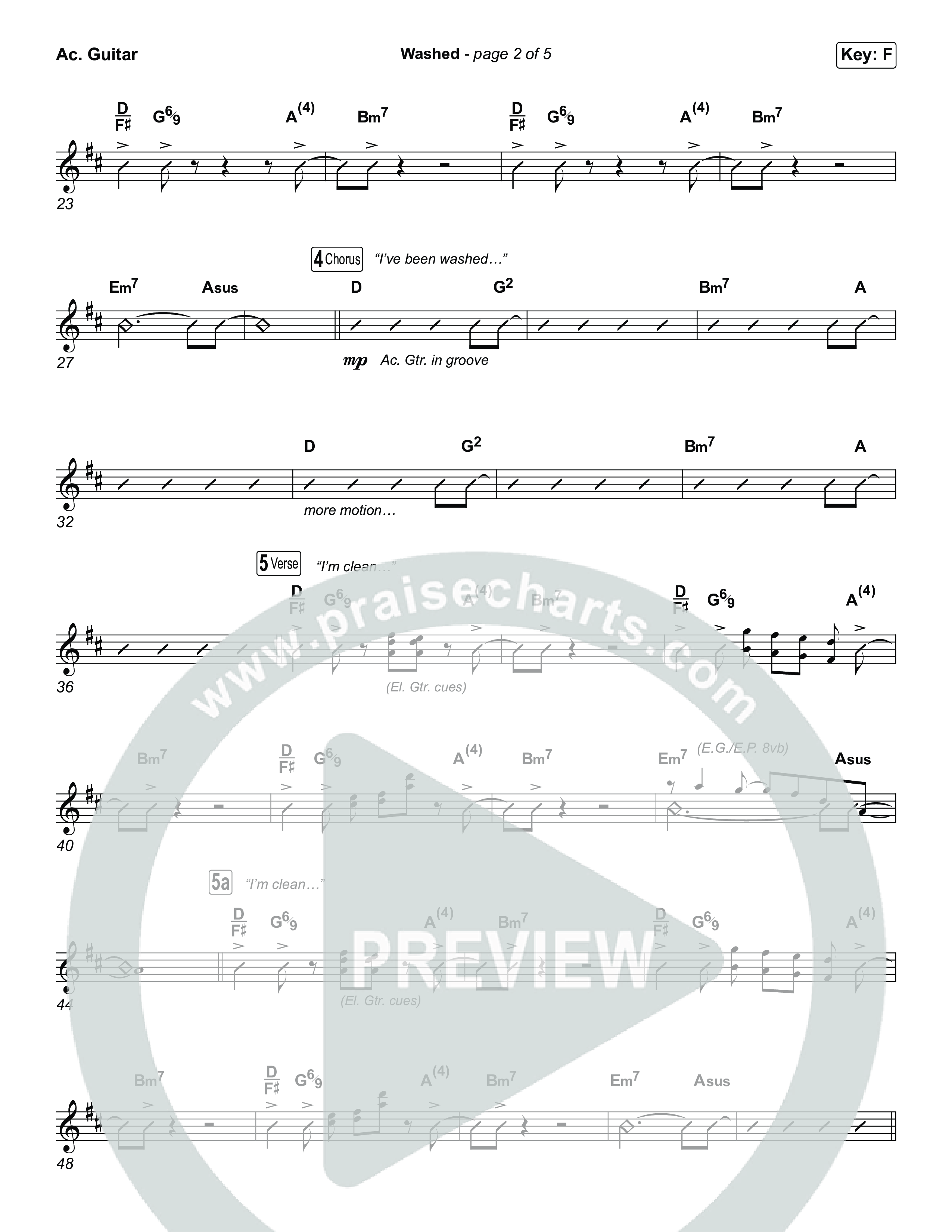 Washed (Sing It Now) Acoustic Guitar (ELEVATION RHYTHM / Arr. Luke Gambill)