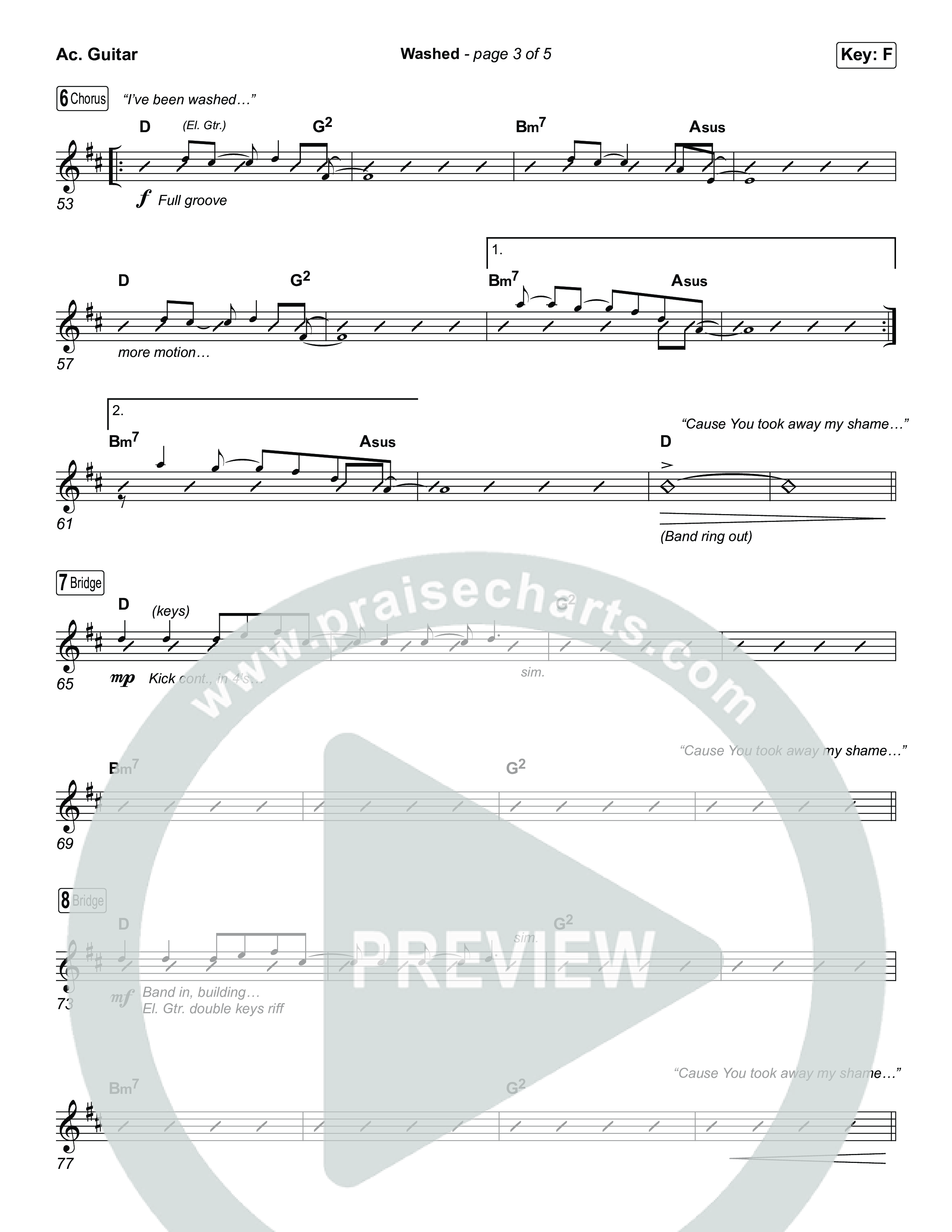 Washed (Sing It Now) Acoustic Guitar (ELEVATION RHYTHM / Arr. Luke Gambill)