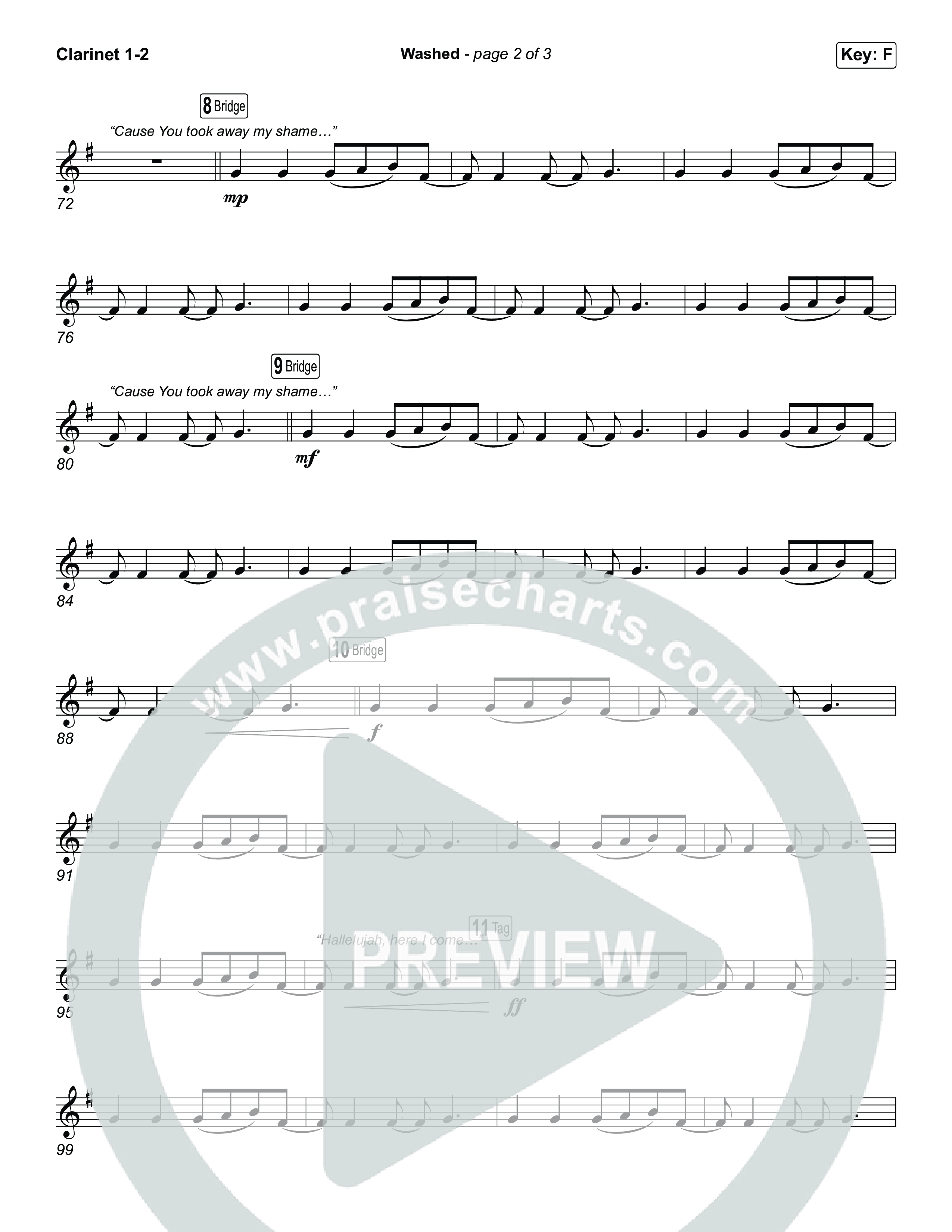 Washed (Sing It Now) Clarinet 1/2 (ELEVATION RHYTHM / Arr. Luke Gambill)