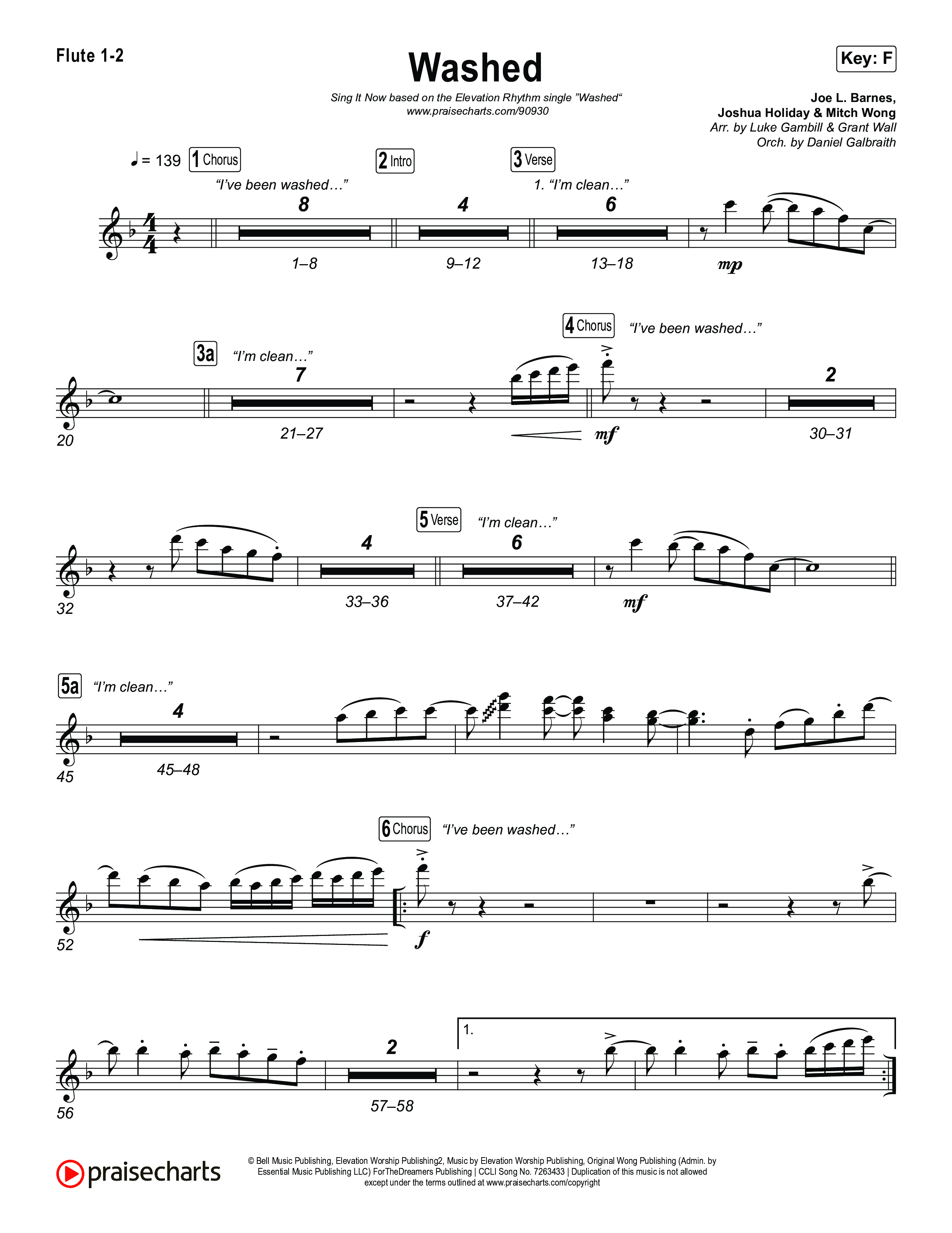 Washed (Sing It Now) Wind Pack (ELEVATION RHYTHM / Arr. Luke Gambill)