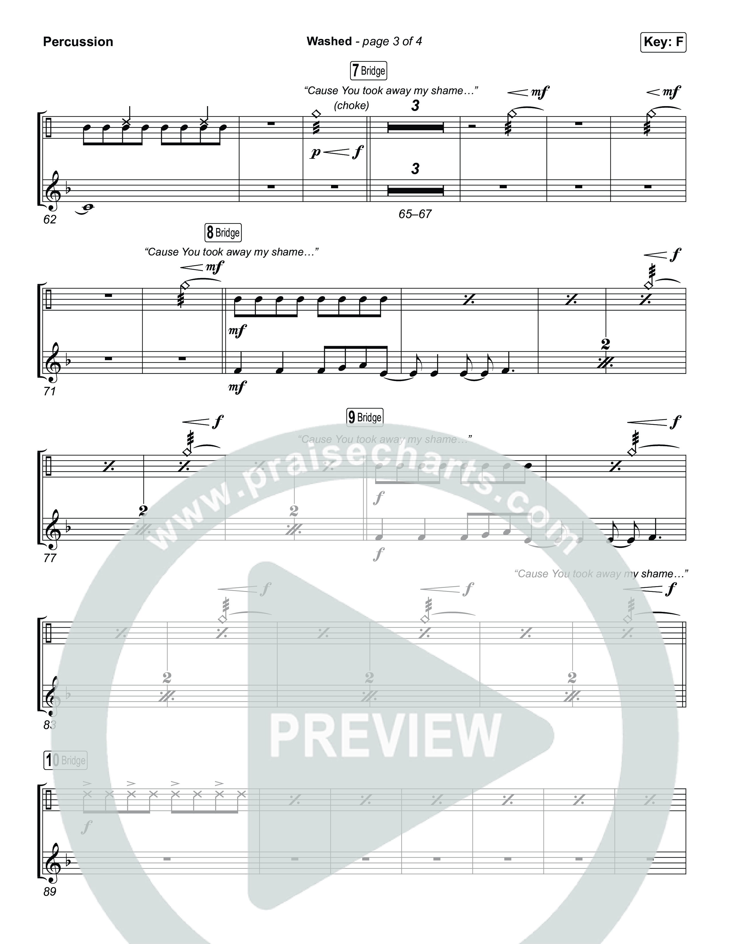 Washed (Sing It Now) Percussion (ELEVATION RHYTHM / Arr. Luke Gambill)
