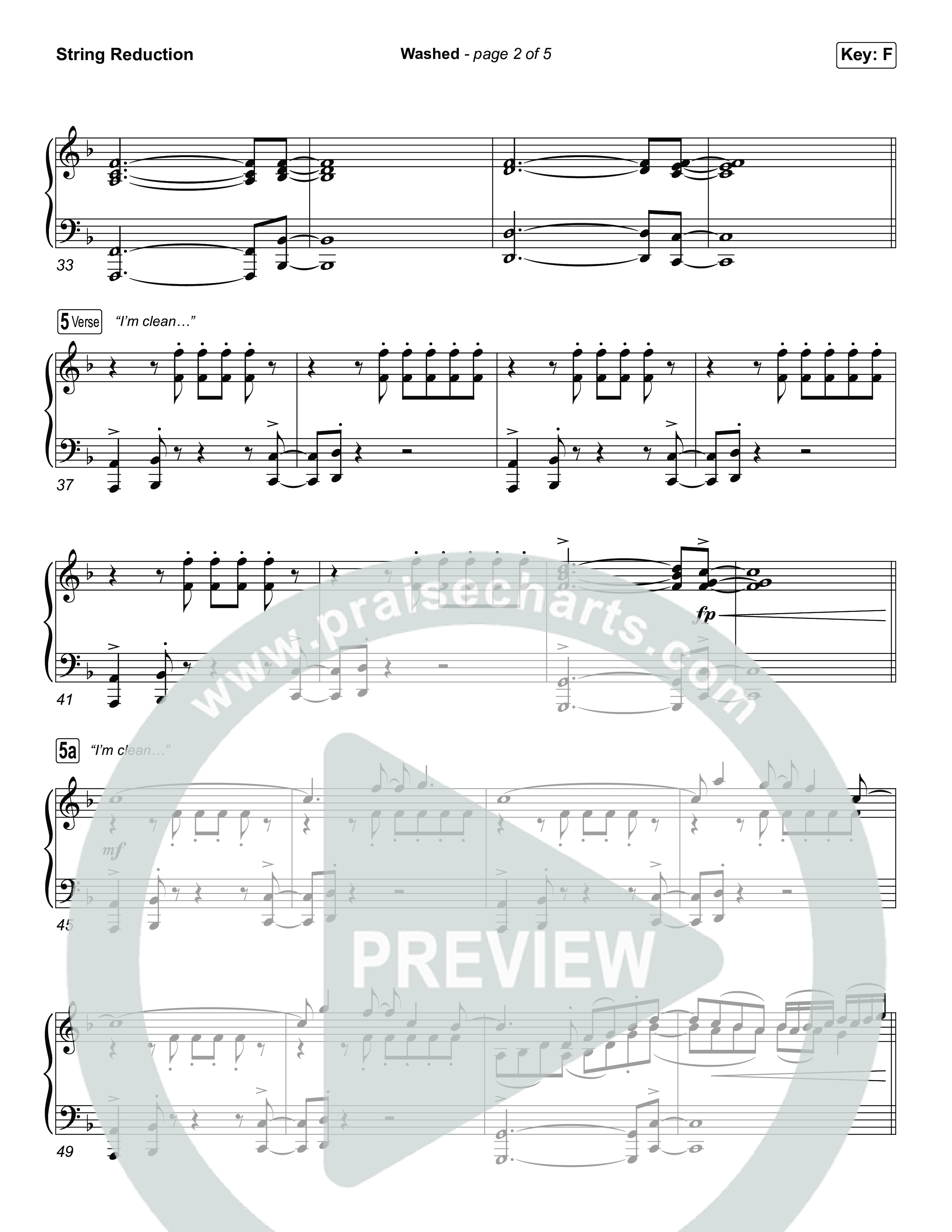 Washed (Sing It Now) String Reduction (ELEVATION RHYTHM / Arr. Luke Gambill)