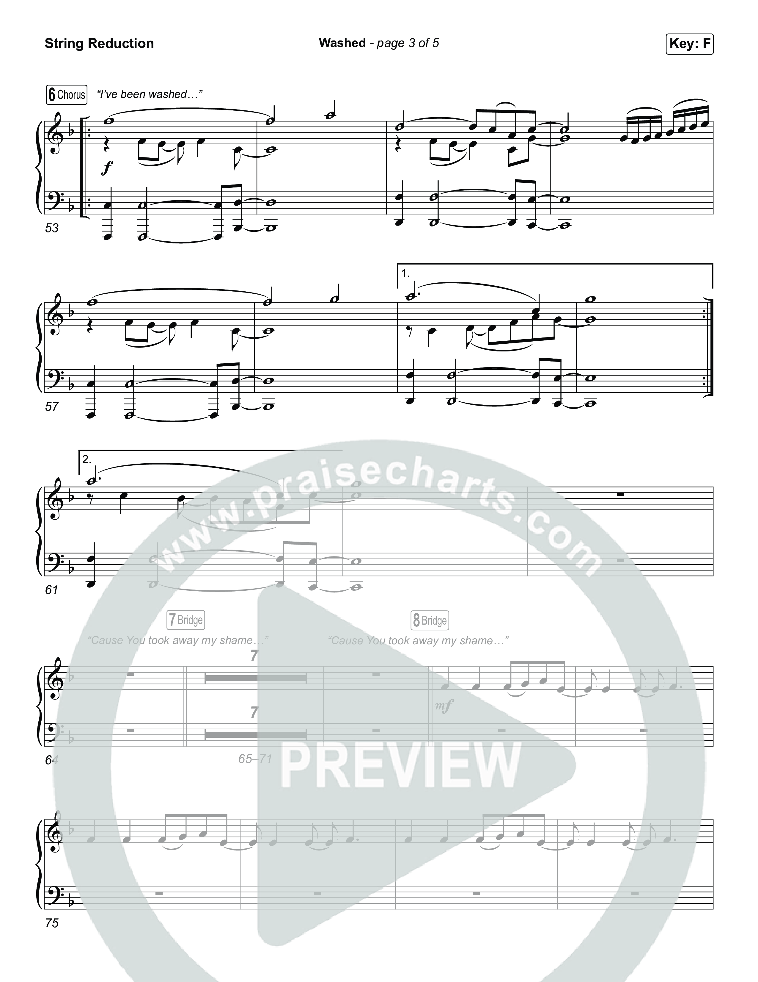 Washed (Sing It Now) String Reduction (ELEVATION RHYTHM / Arr. Luke Gambill)