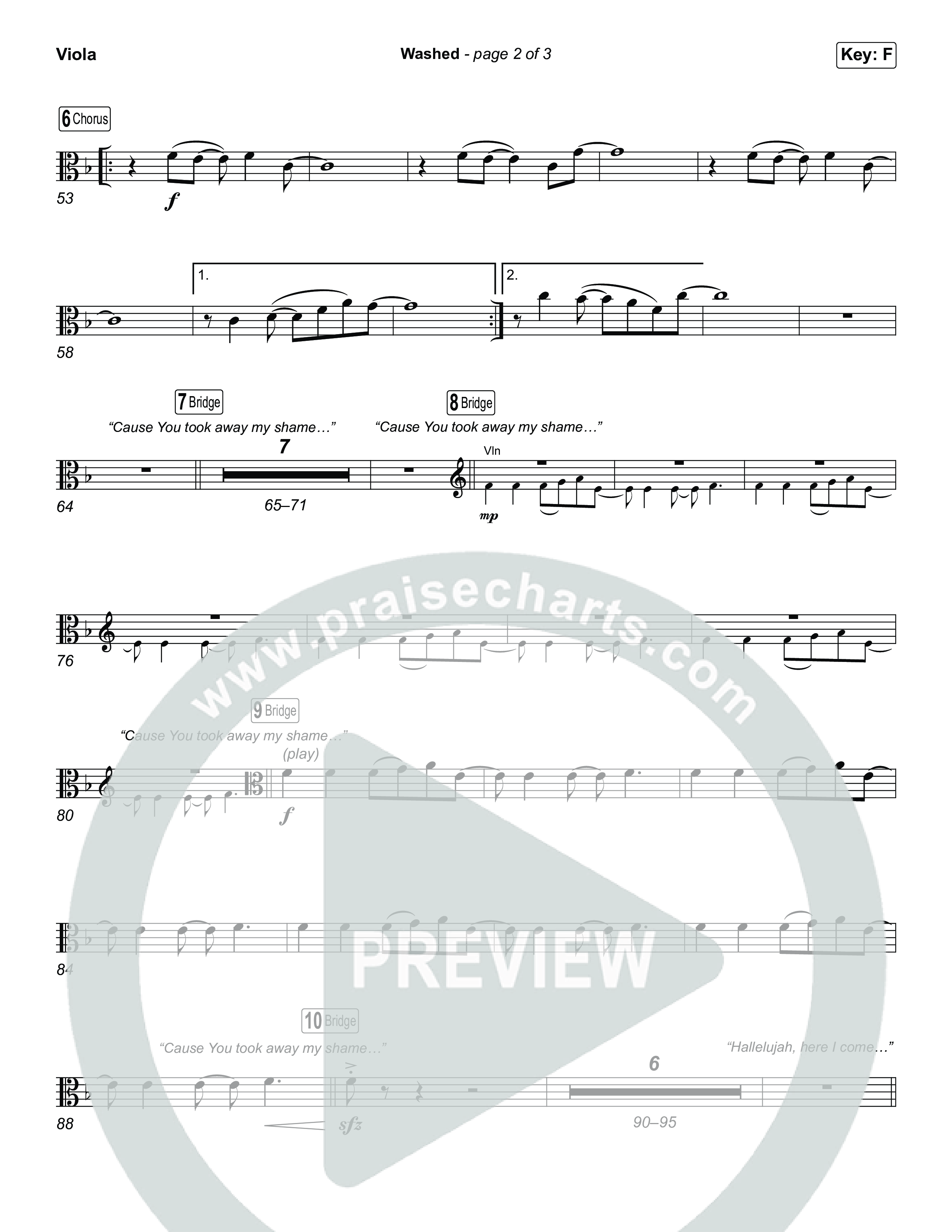 Washed (Sing It Now) Viola (ELEVATION RHYTHM / Arr. Luke Gambill)