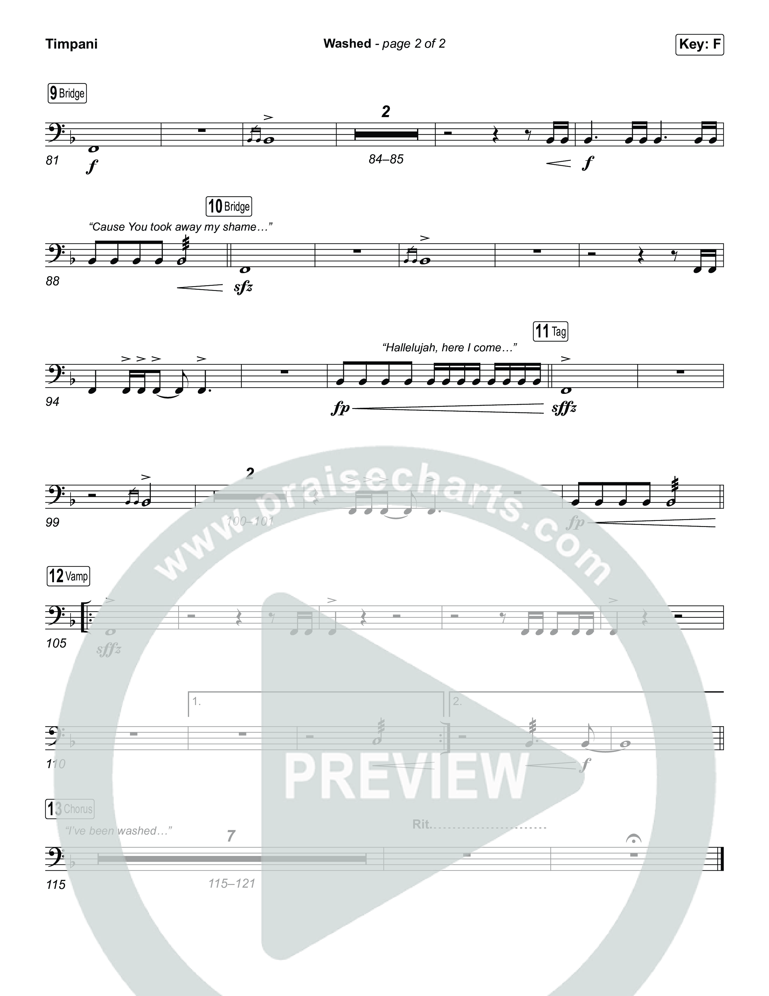 Washed (Worship Choir/SAB) Timpani (ELEVATION RHYTHM / Arr. Luke Gambill)