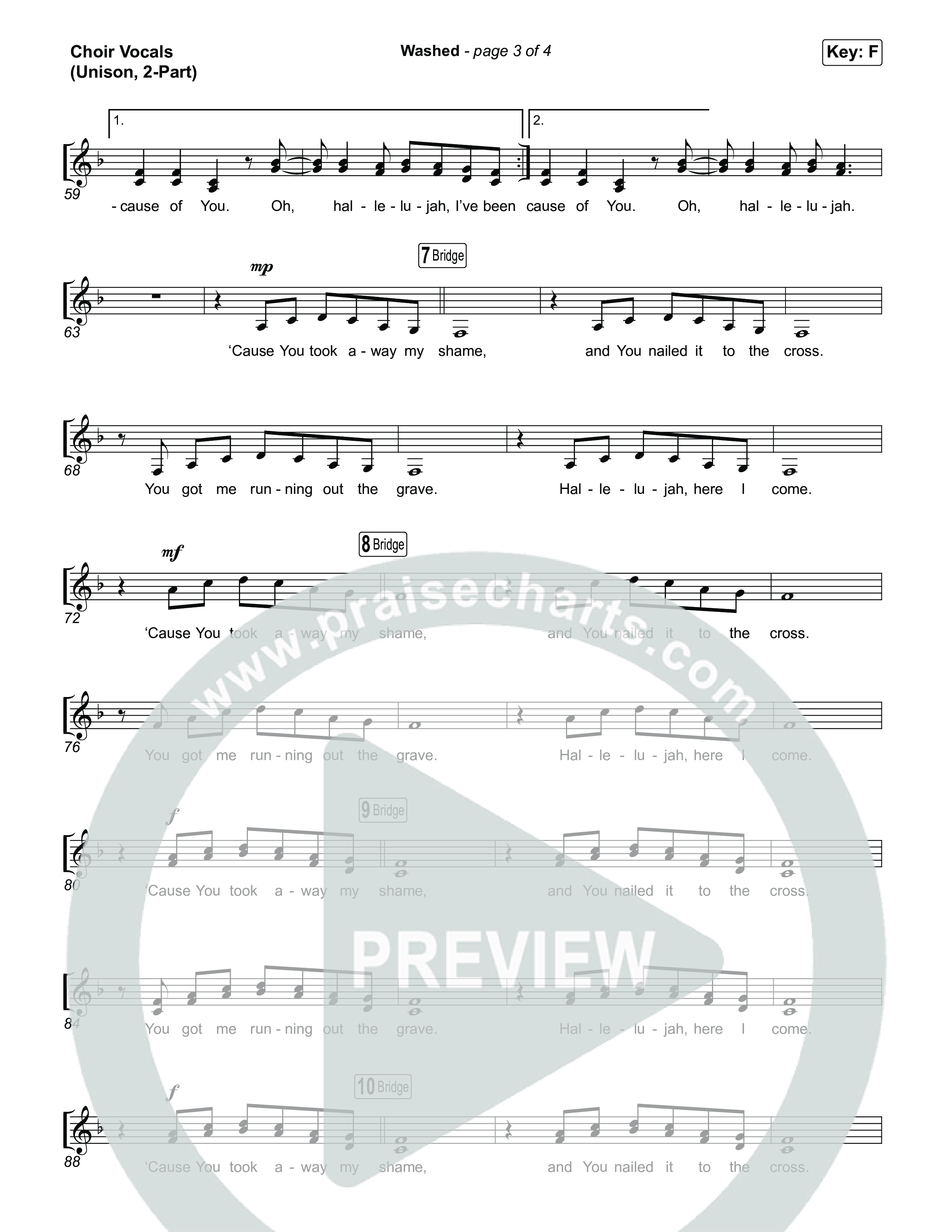 Washed (Unison/2-Part) Choir Vocals (Uni/2-Part) (ELEVATION RHYTHM / Arr. Luke Gambill)