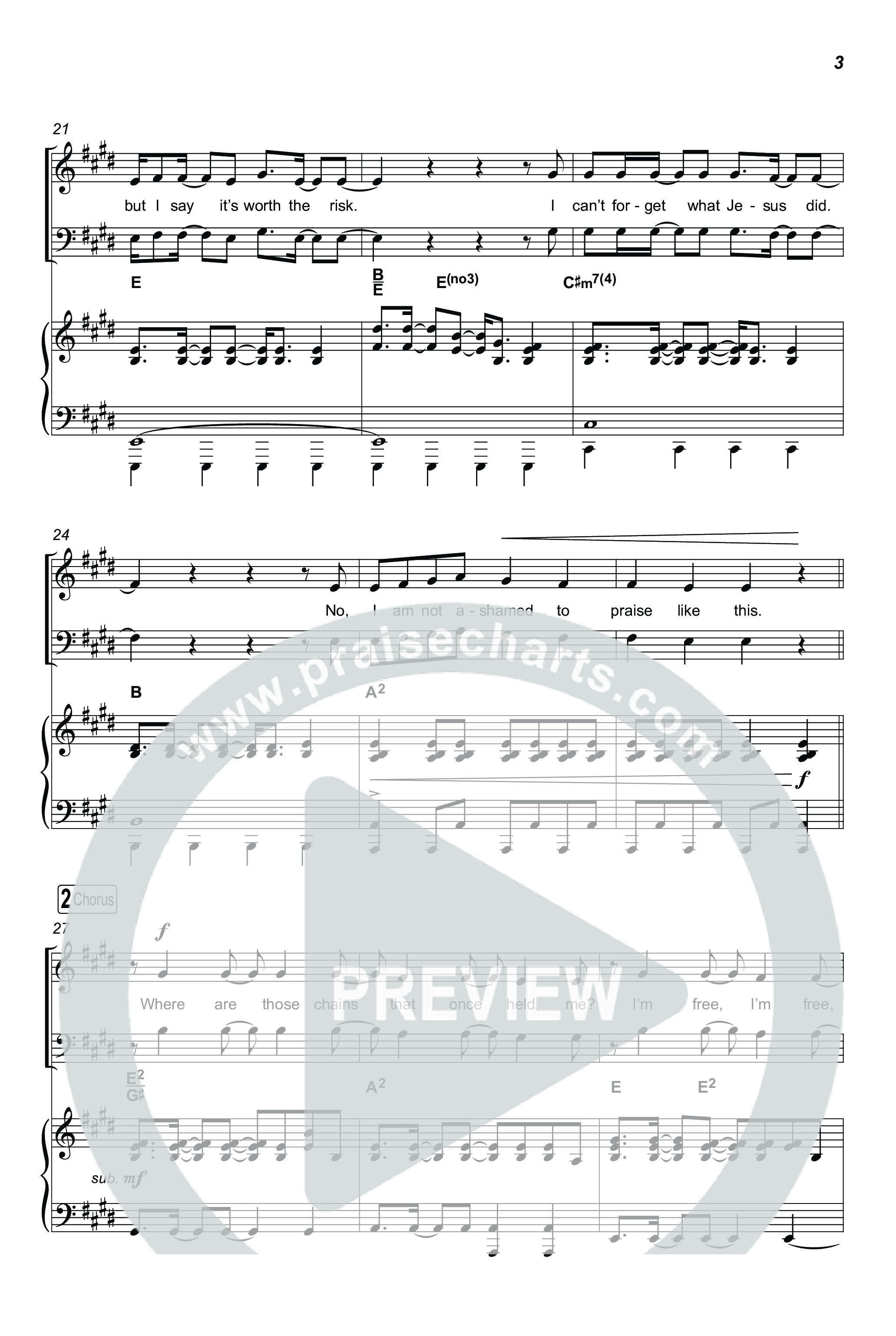 Thank God I'm Free (Choral Anthem SATB) Octavo (SATB & Pno) (ELEVATION RHYTHM / Lizzie Morgan / Arr. Luke Gambill)