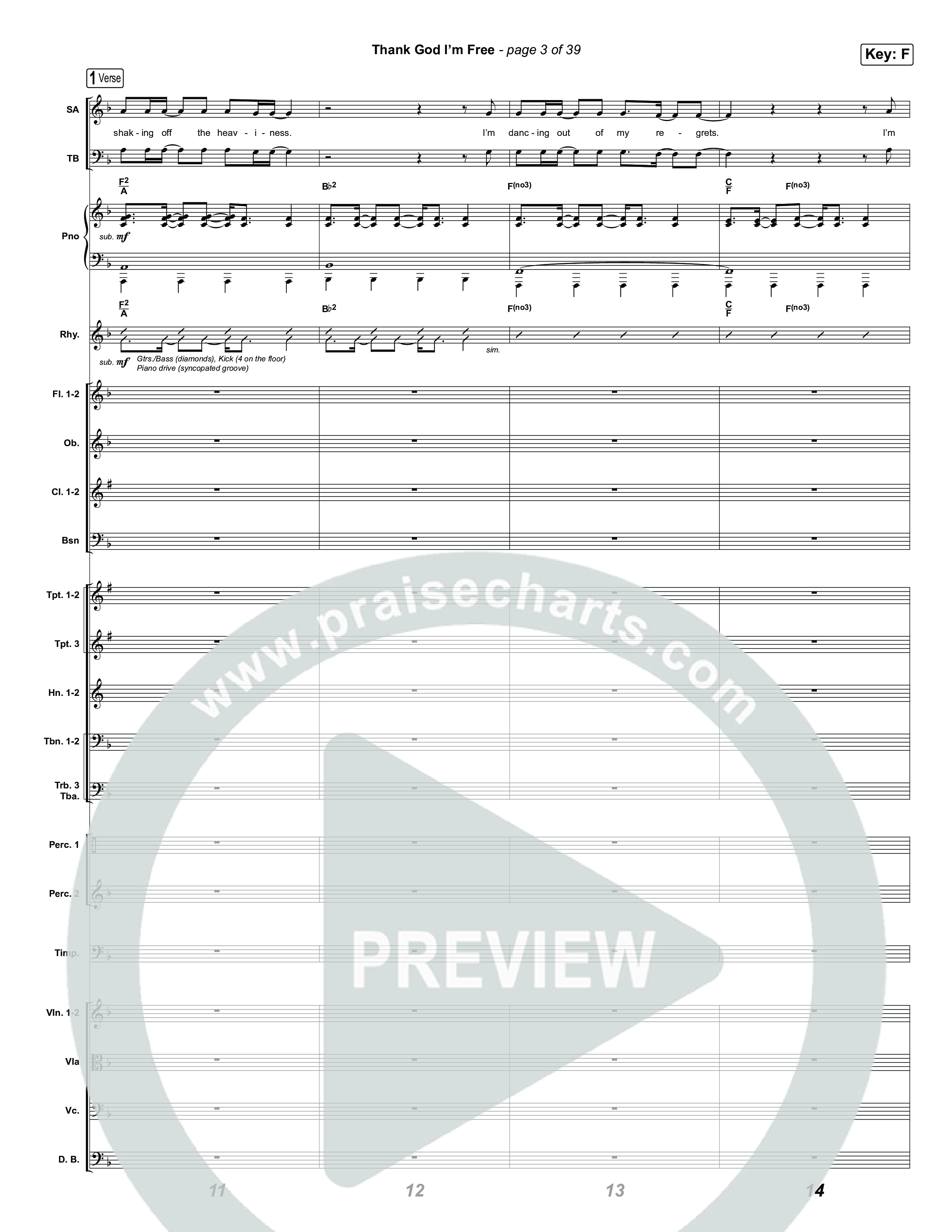 Thank God I'm Free (Worship Choir/SAB) Orchestration (No Vocals) (ELEVATION RHYTHM / Lizzie Morgan / Arr. Luke Gambill)