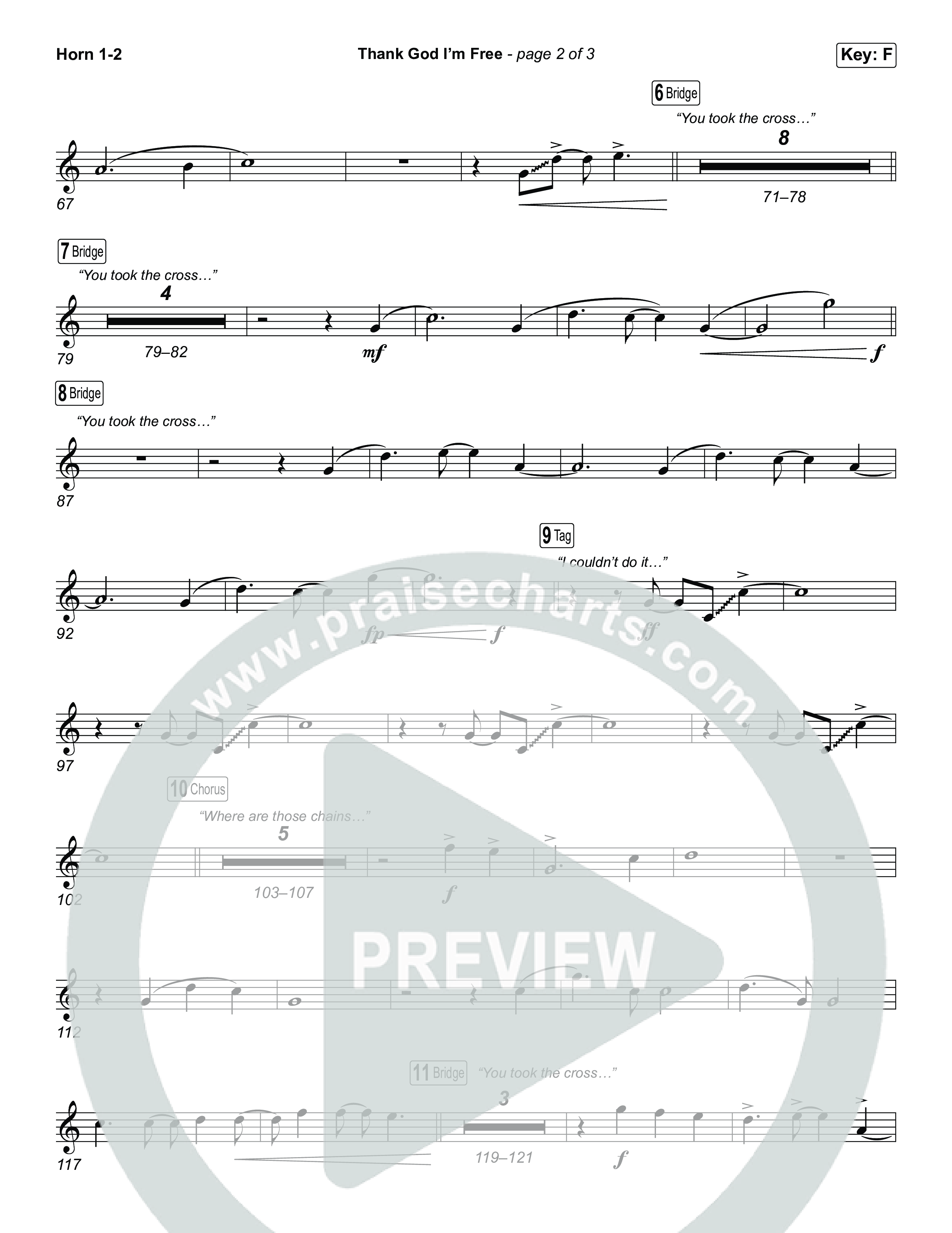 Thank God I'm Free (Worship Choir/SAB) Brass Pack (ELEVATION RHYTHM / Lizzie Morgan / Arr. Luke Gambill)