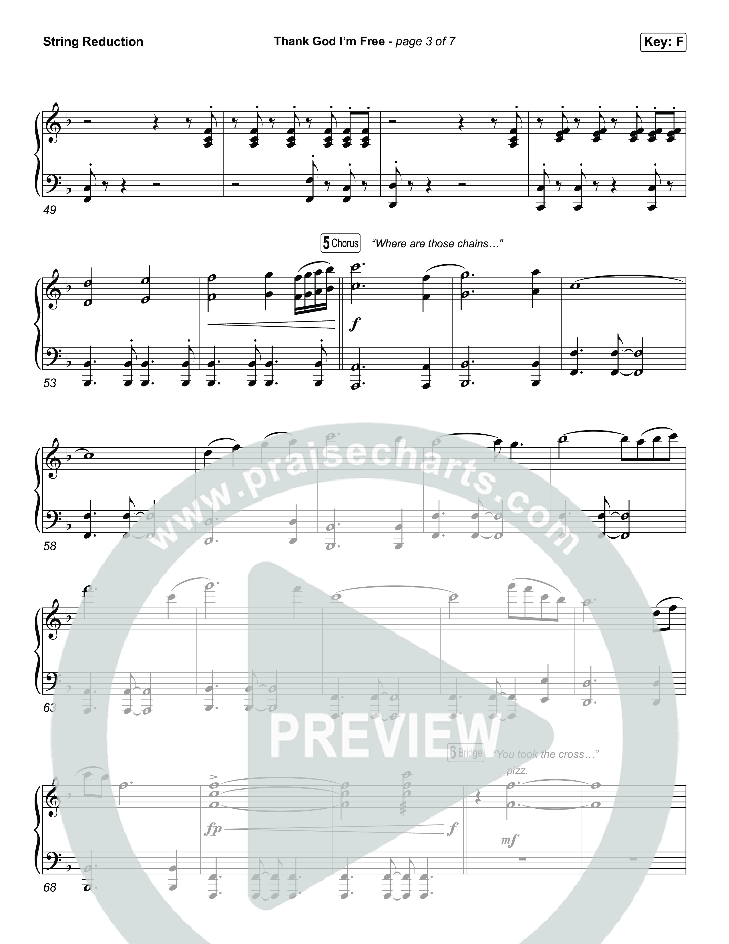 Thank God I'm Free (Worship Choir/SAB) String Reduction (ELEVATION RHYTHM / Lizzie Morgan / Arr. Luke Gambill)
