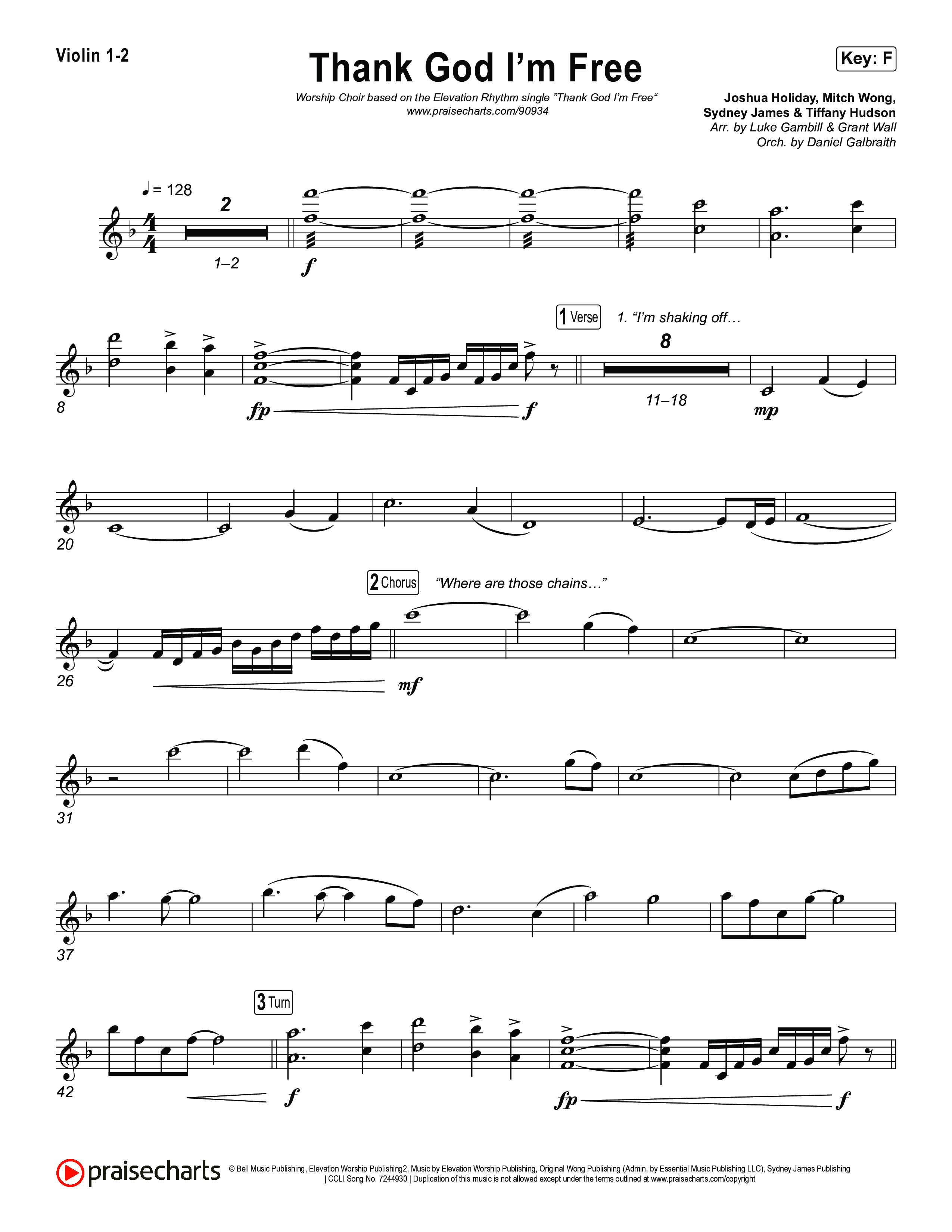 Thank God I'm Free (Worship Choir/SAB) String Pack (ELEVATION RHYTHM / Lizzie Morgan / Arr. Luke Gambill)