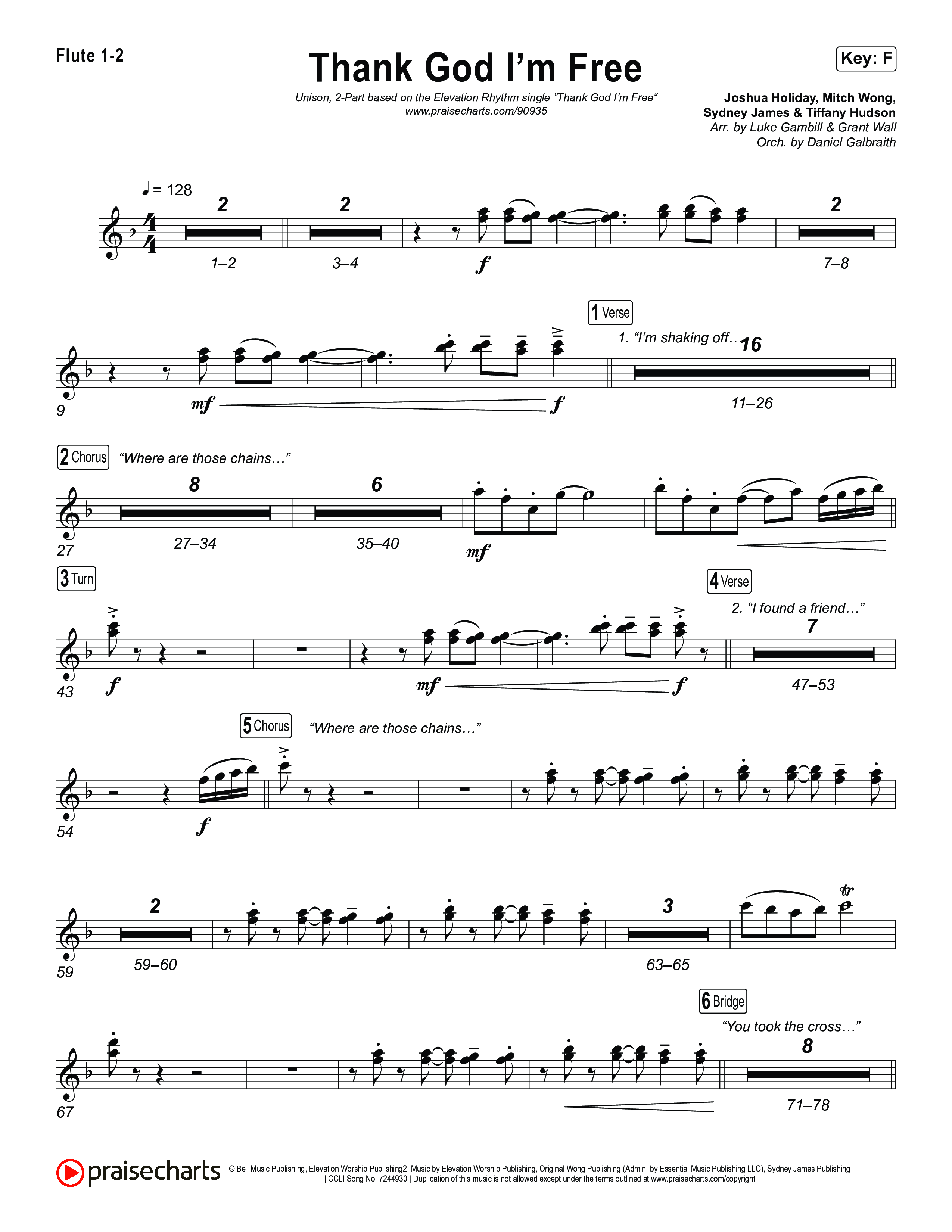 Thank God I'm Free (Unison/2-Part) Wind Pack (ELEVATION RHYTHM / Lizzie Morgan / Arr. Luke Gambill)
