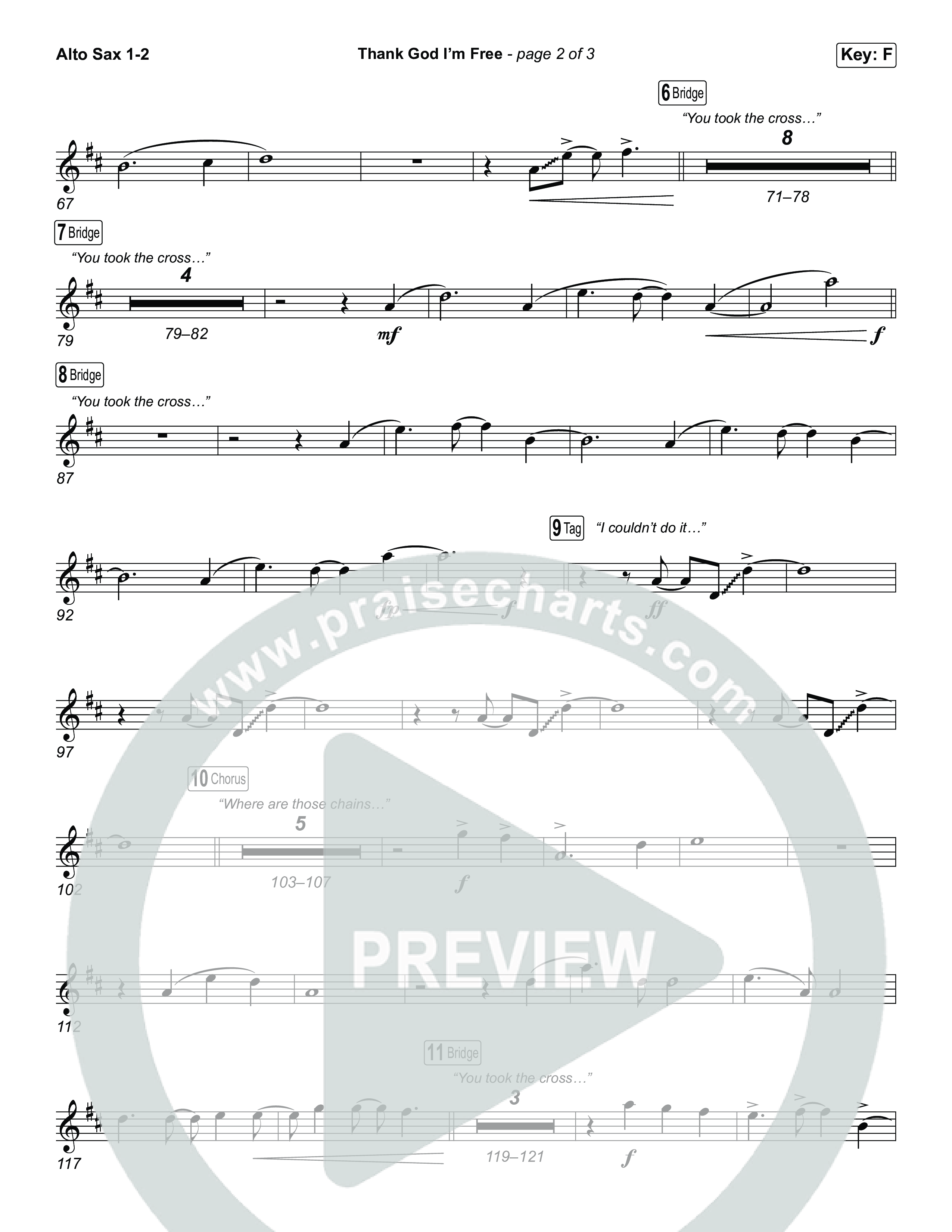 Thank God I'm Free (Sing It Now) Alto Sax 1/2 (ELEVATION RHYTHM / Lizzie Morgan / Arr. Luke Gambill)