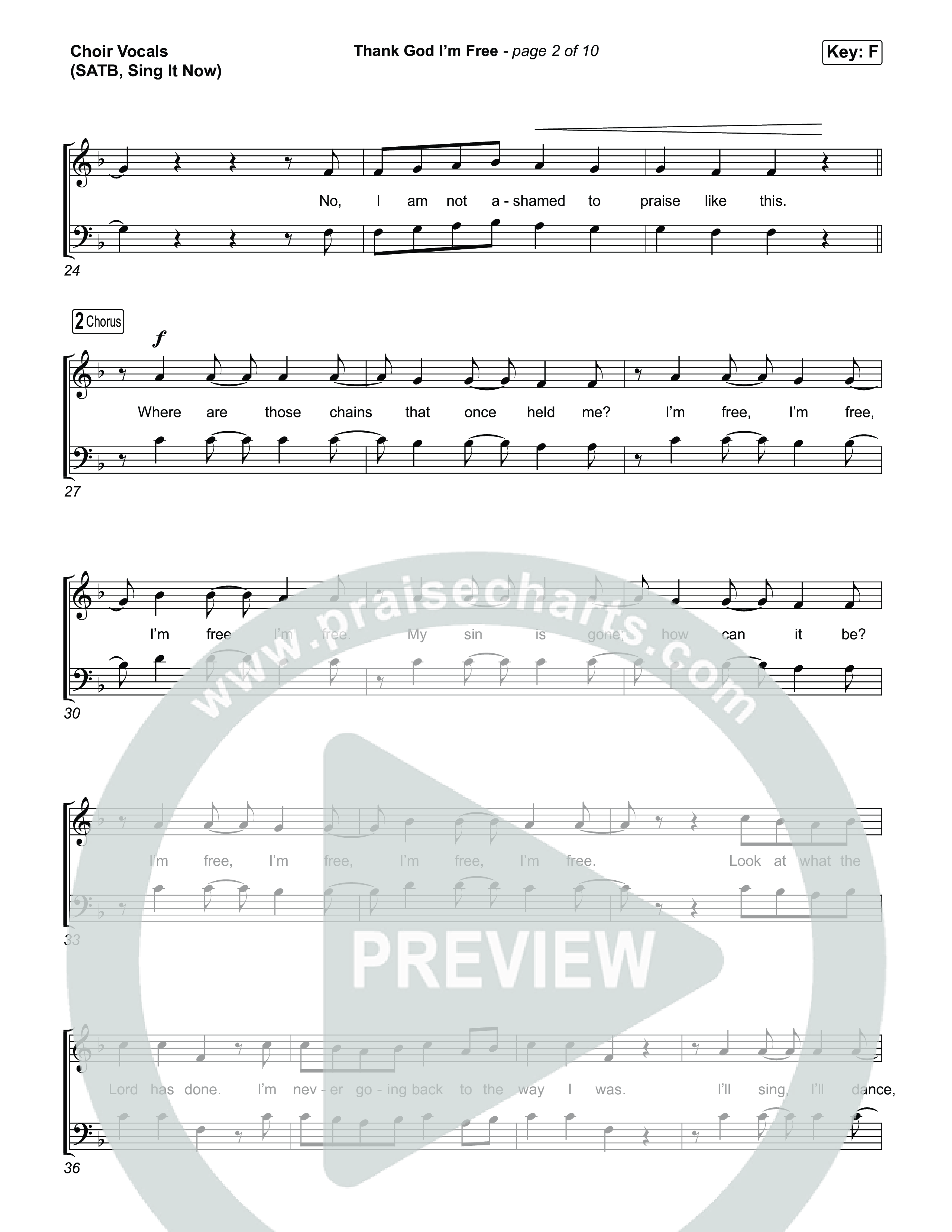 Thank God I'm Free (Sing It Now) Choir Sheet (SATB) (ELEVATION RHYTHM / Lizzie Morgan / Arr. Luke Gambill)