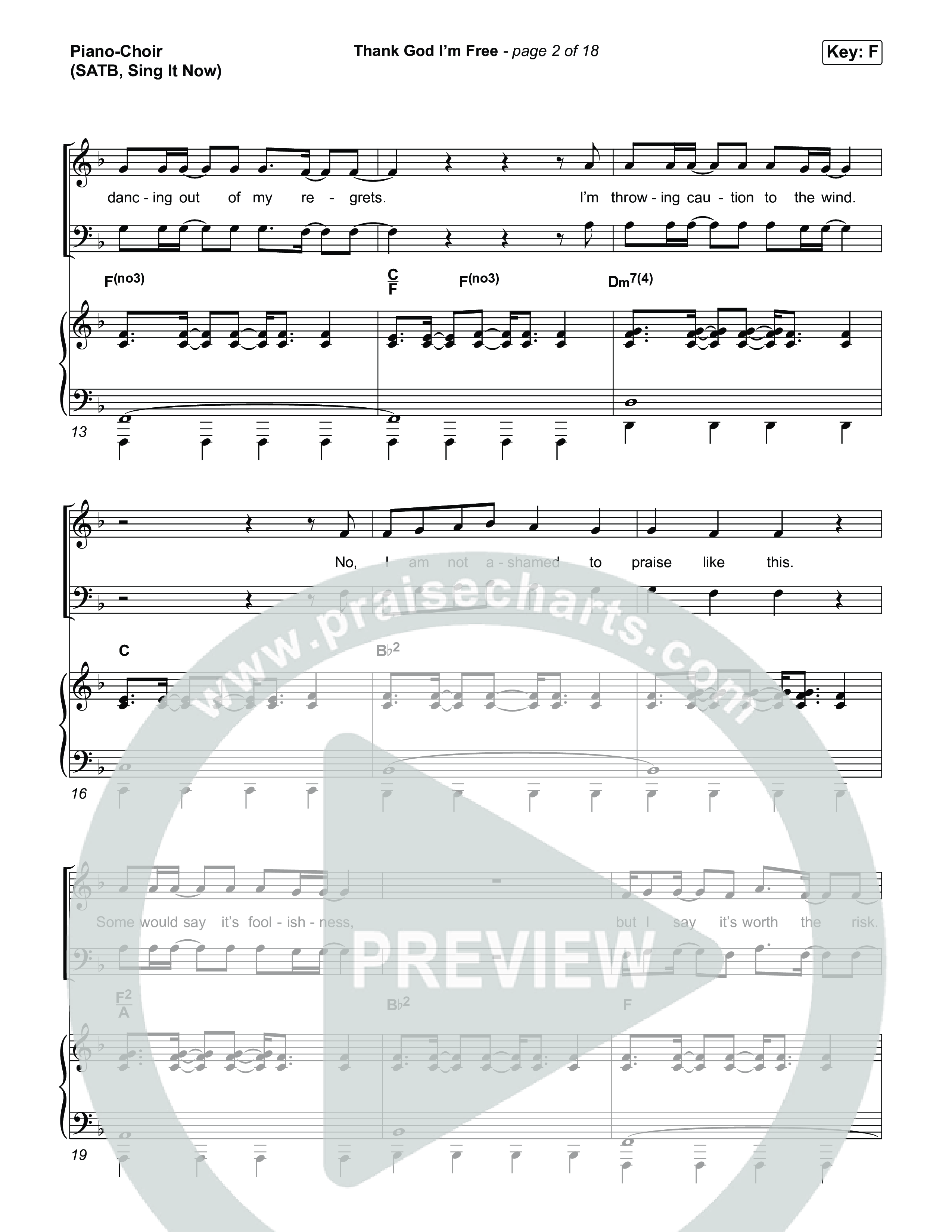 Thank God I'm Free (Sing It Now) Piano/Choir (SATB) (ELEVATION RHYTHM / Lizzie Morgan / Arr. Luke Gambill)