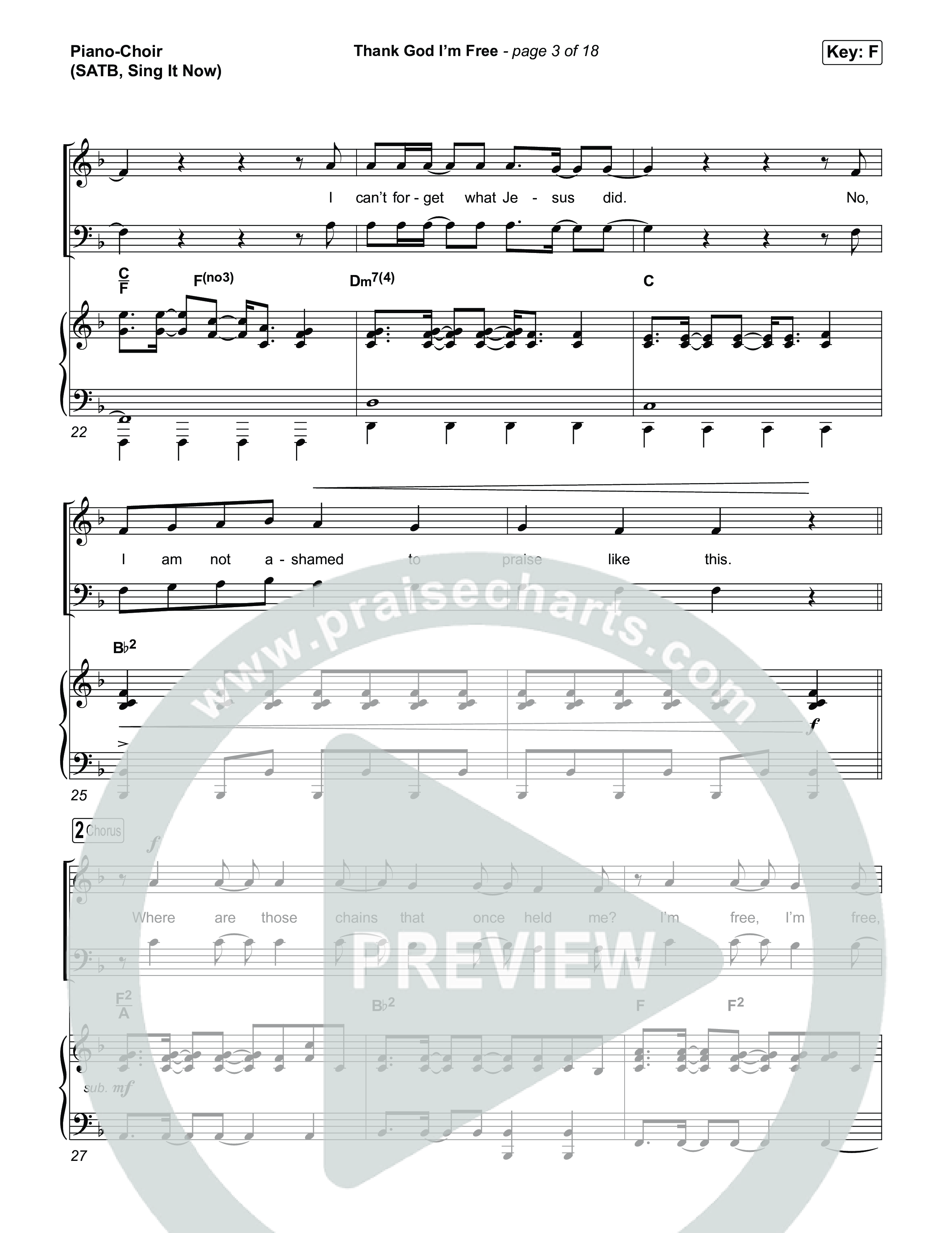 Thank God I'm Free (Sing It Now) Piano/Choir (SATB) (ELEVATION RHYTHM / Lizzie Morgan / Arr. Luke Gambill)