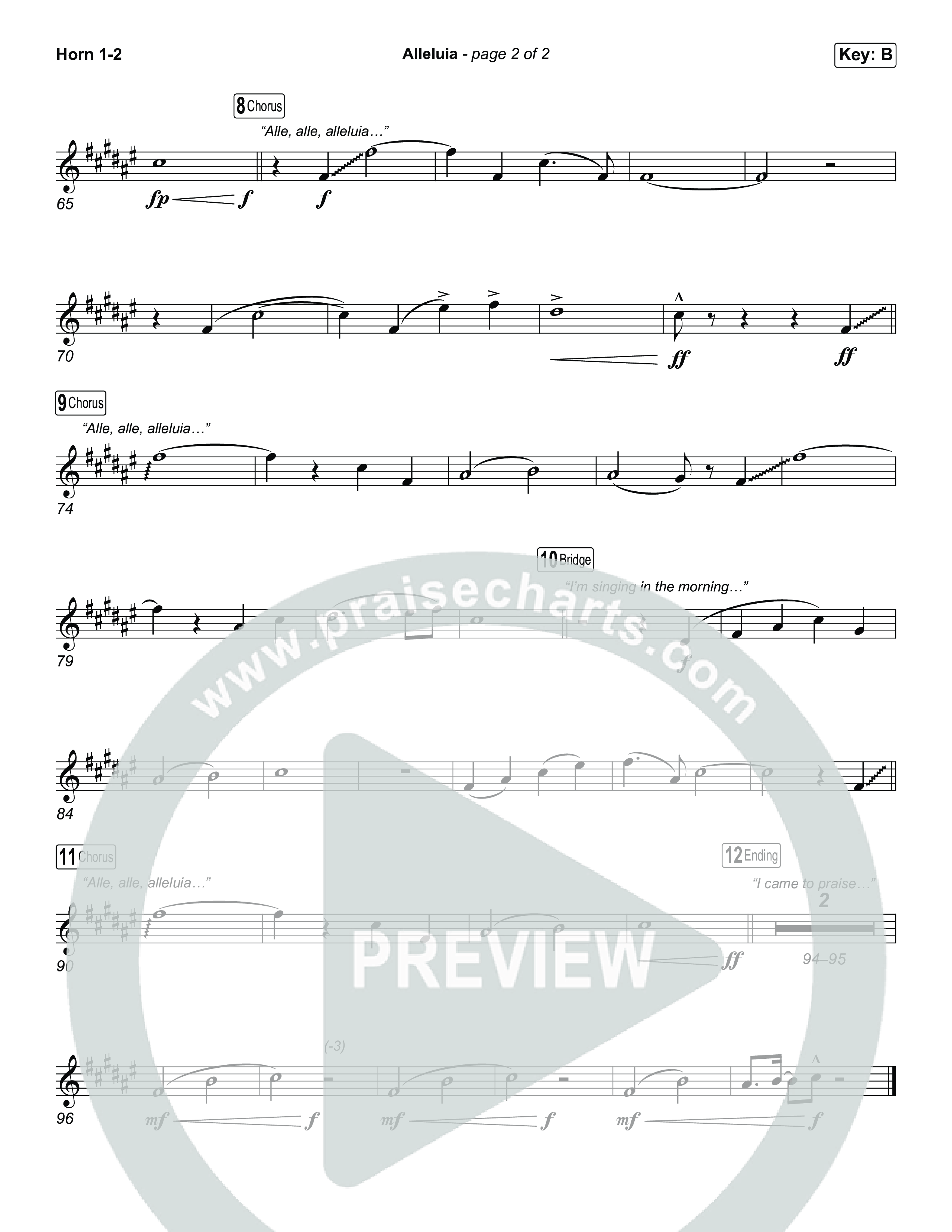 Alleluia (Choral Anthem SATB) Brass Pack (Elevation Worship / Chandler Moore / Chris Brown / Arr. Luke Gambill)