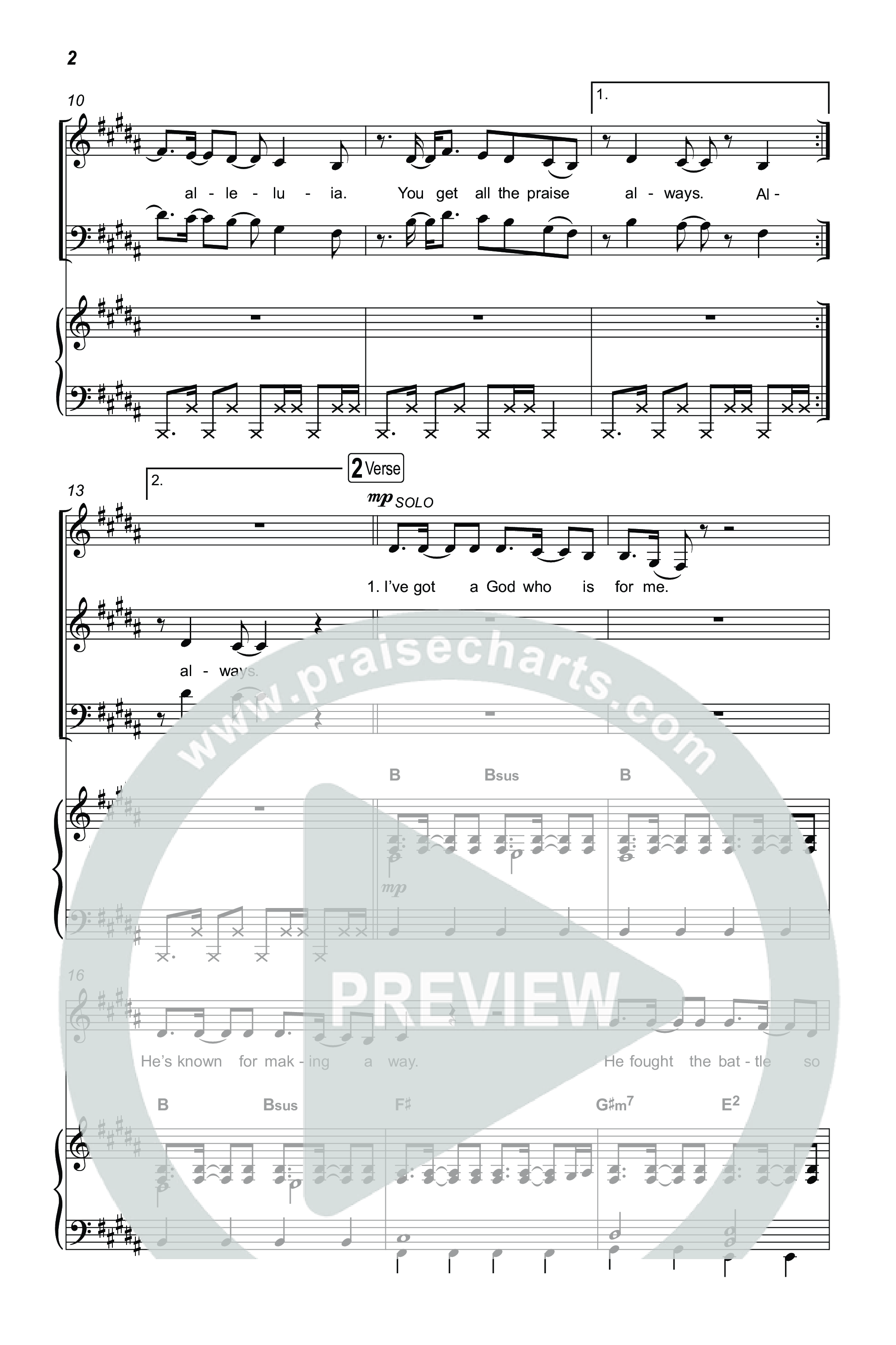Alleluia (Choral Anthem SATB) Octavo (SATB & Pno) (Elevation Worship / Chandler Moore / Chris Brown / Arr. Luke Gambill)