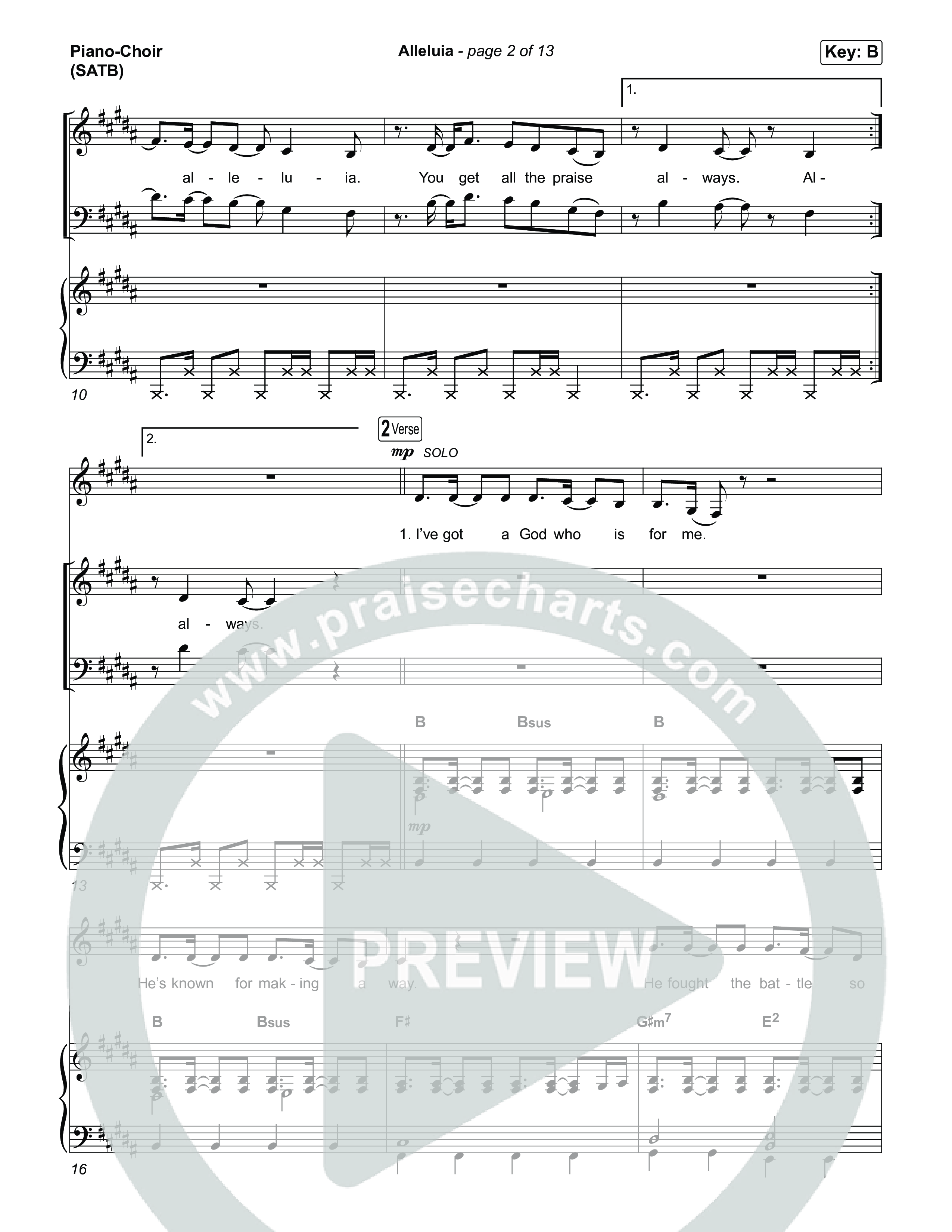 Alleluia (Choral Anthem SATB) Piano/Vocal (SATB) (Elevation Worship / Chandler Moore / Chris Brown / Arr. Luke Gambill)